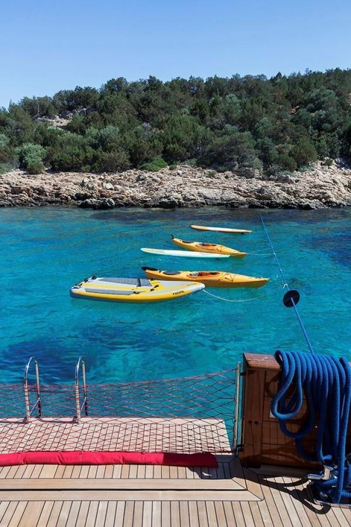 boats on the water aboard DARWIN Yacht for Sale