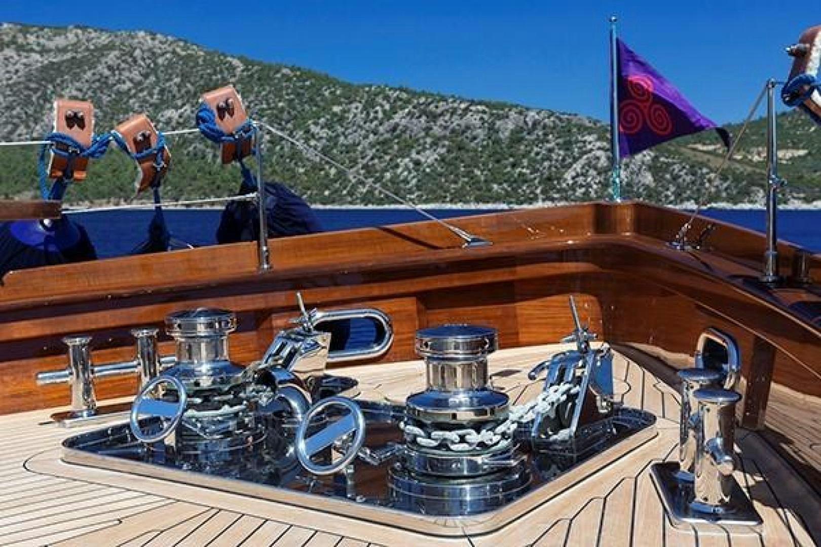 a boat with metal parts aboard DARWIN Yacht for Sale