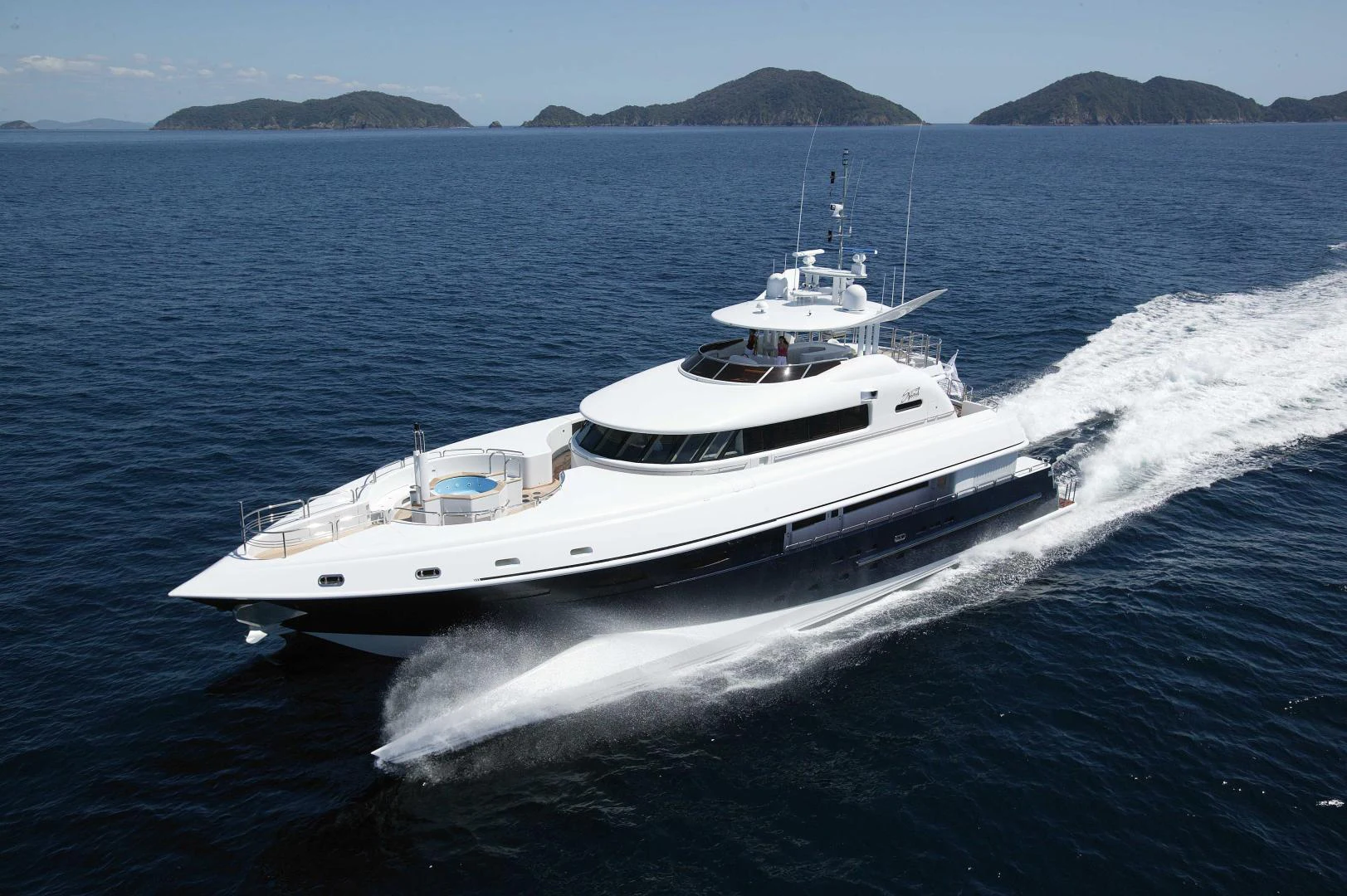 a boat on the water aboard MY SPIRIT Yacht for Sale