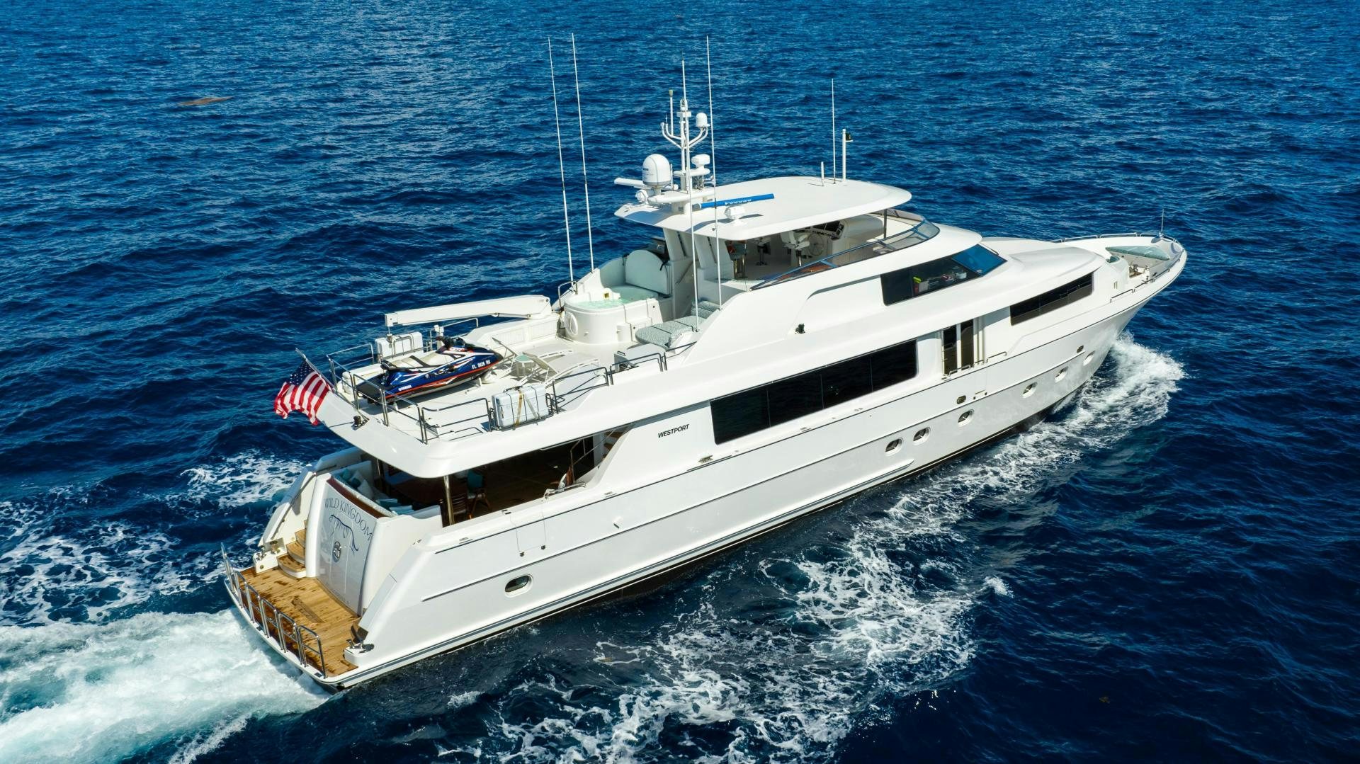 a boat on the water aboard WILD KINGDOM Yacht for Sale