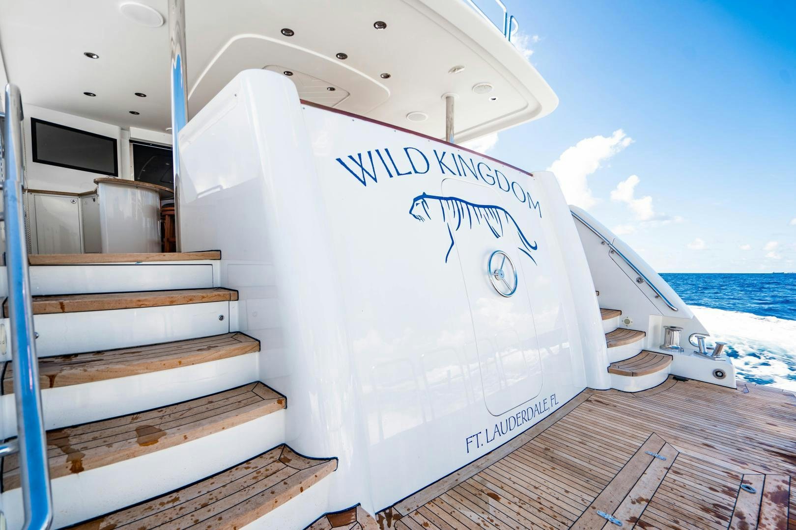 a white box on a boat aboard WILD KINGDOM Yacht for Sale