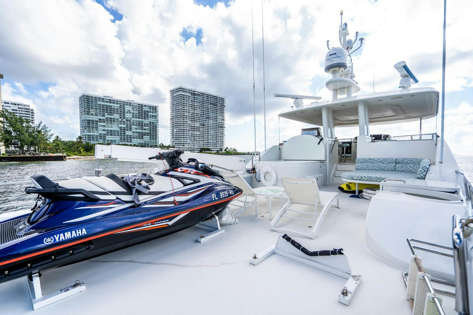 a boat docked at a pier aboard WILD KINGDOM Yacht for Sale