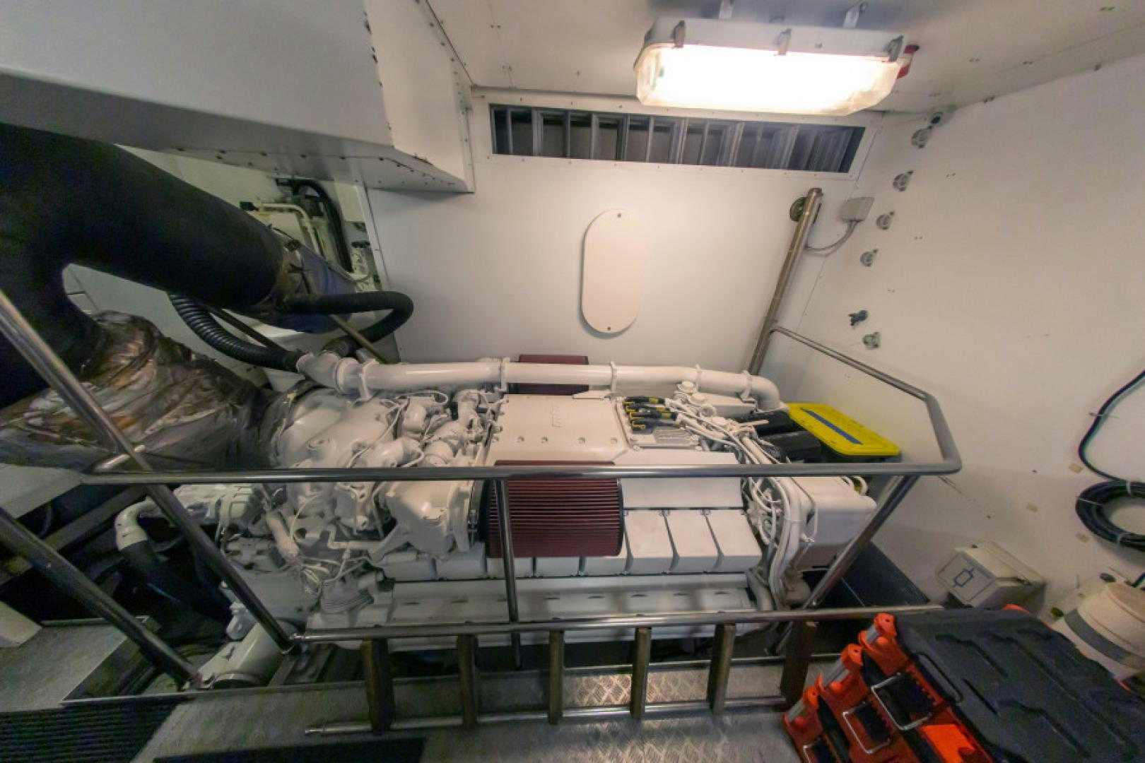 a large machine in a room aboard ADAR Yacht for Sale