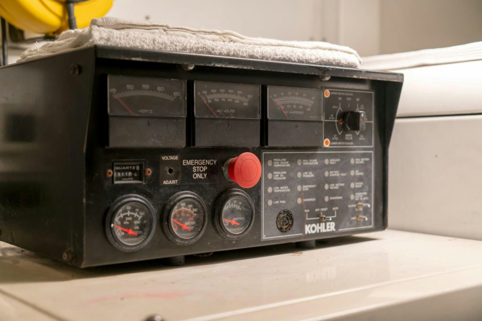 a black electronic device aboard ADAR Yacht for Sale