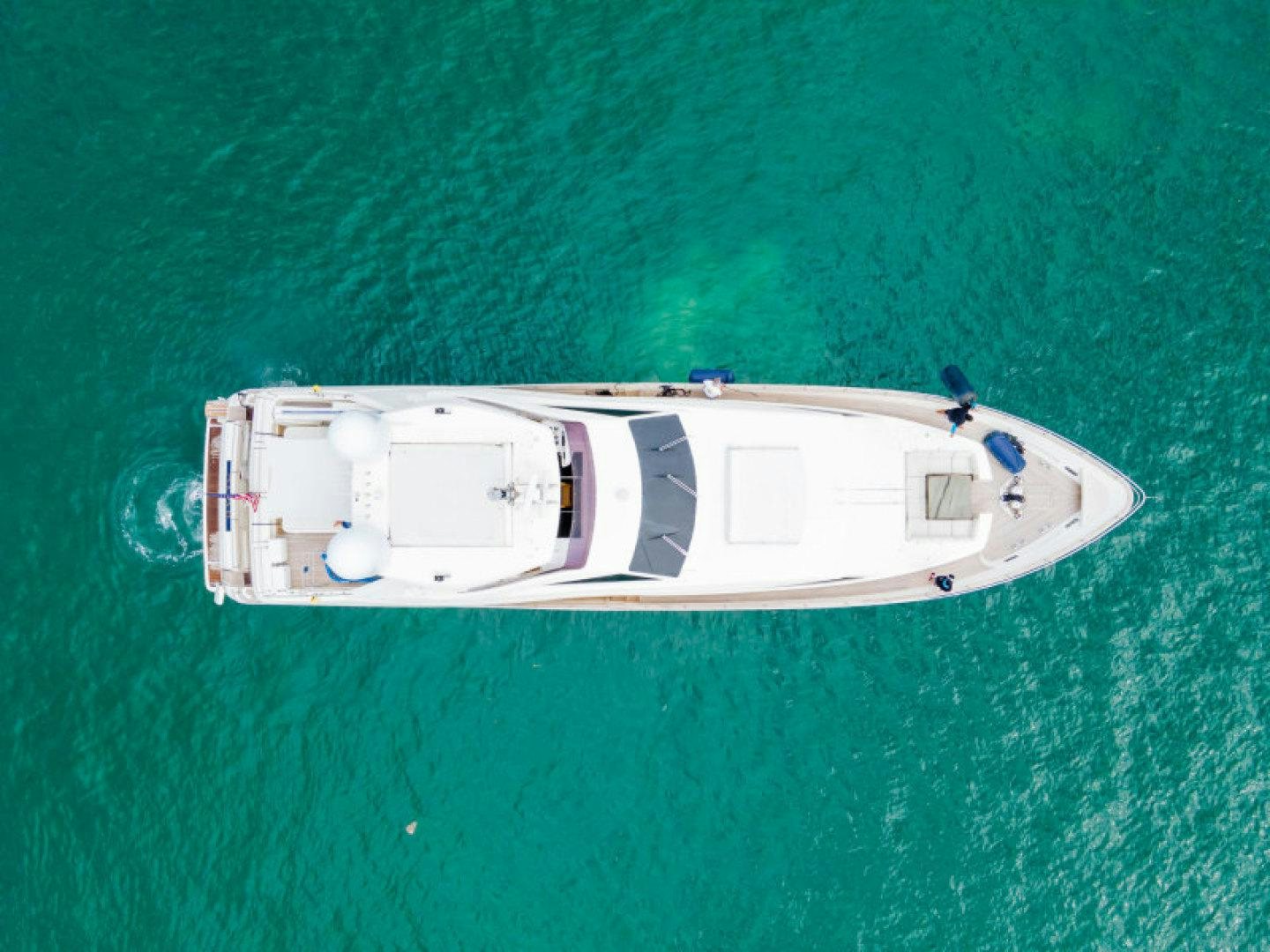 a white object on a green surface aboard ADAR Yacht for Sale