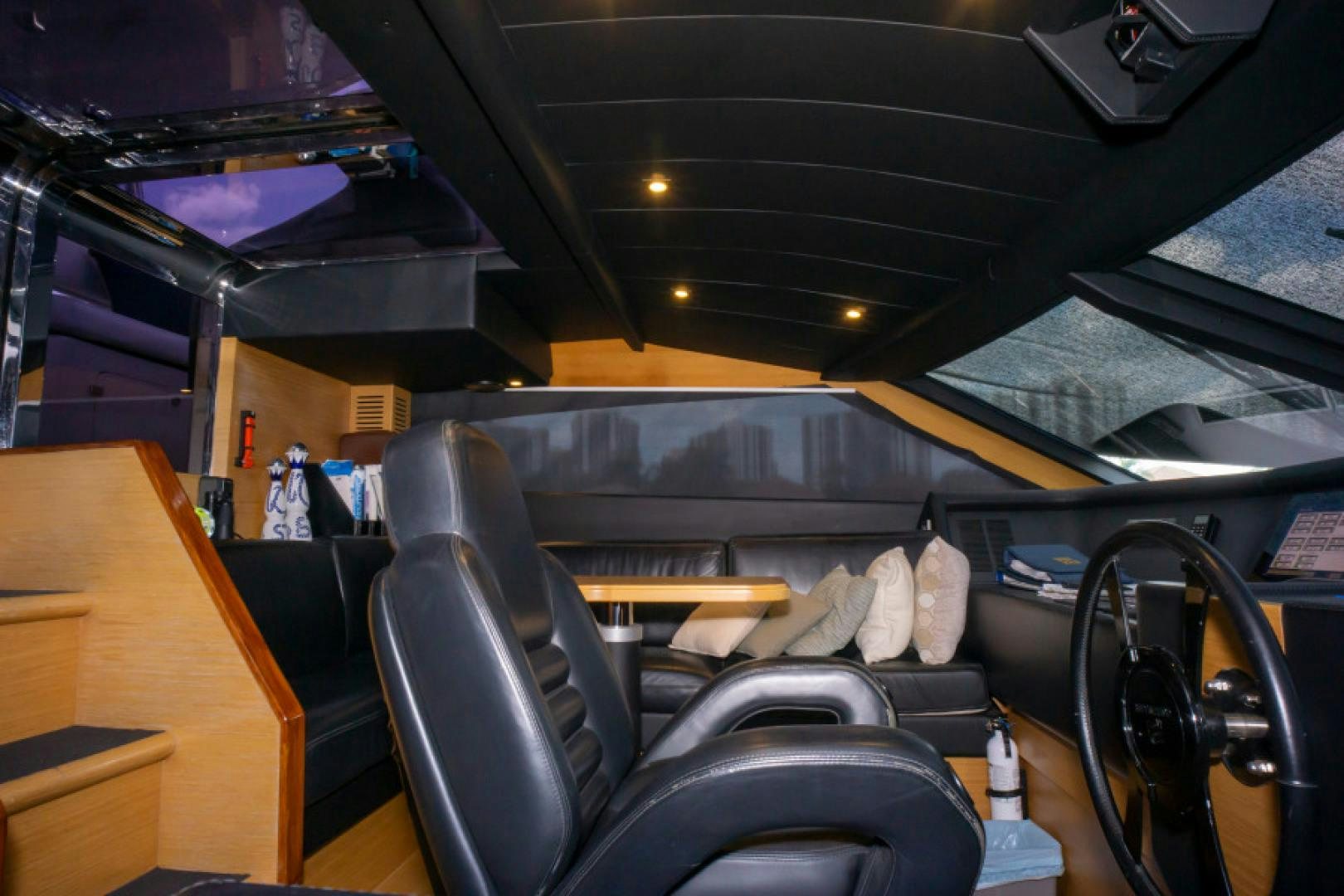 inside of a car aboard ADAR Yacht for Sale