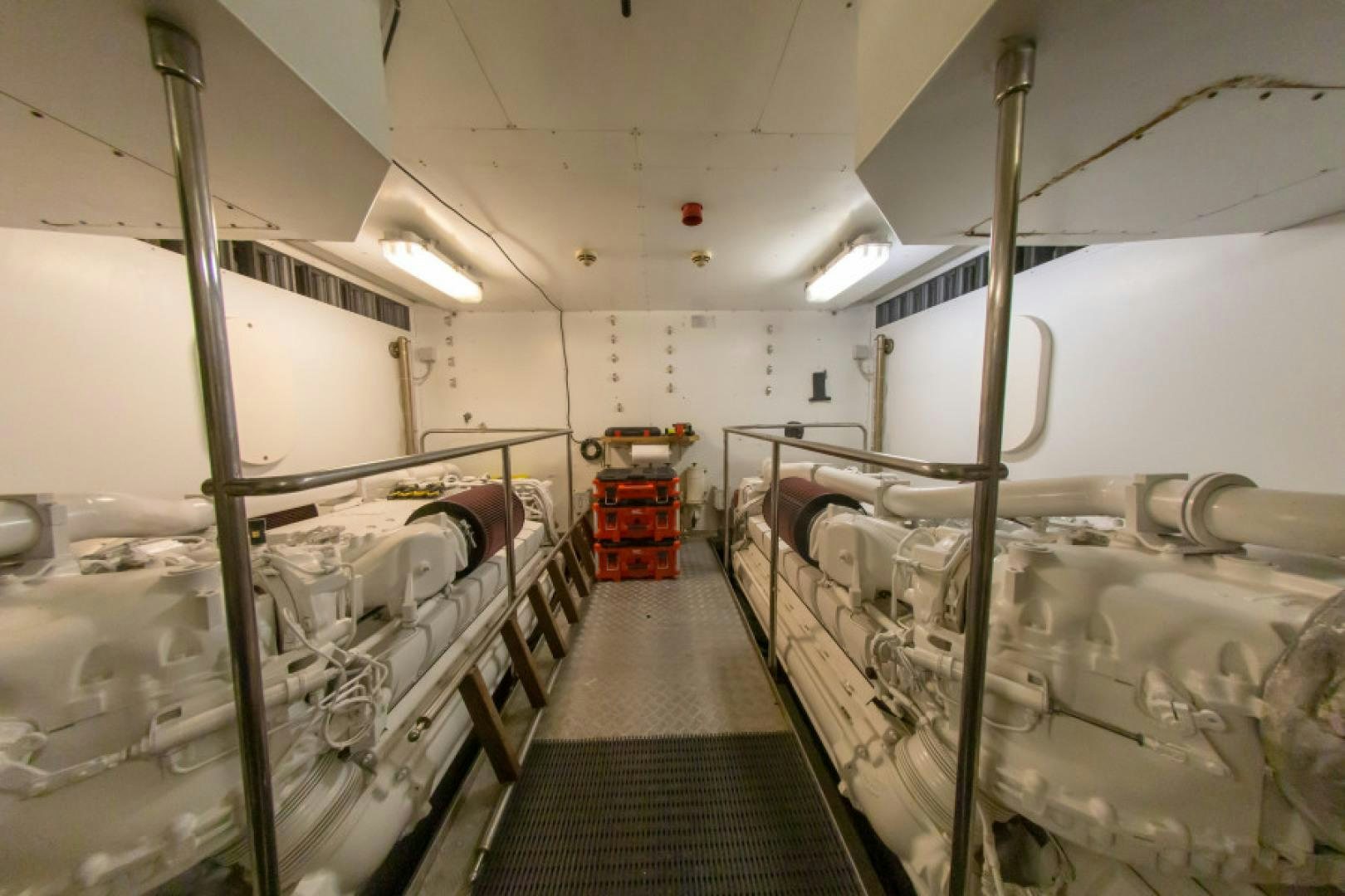 a room with white machines aboard ADAR Yacht for Sale