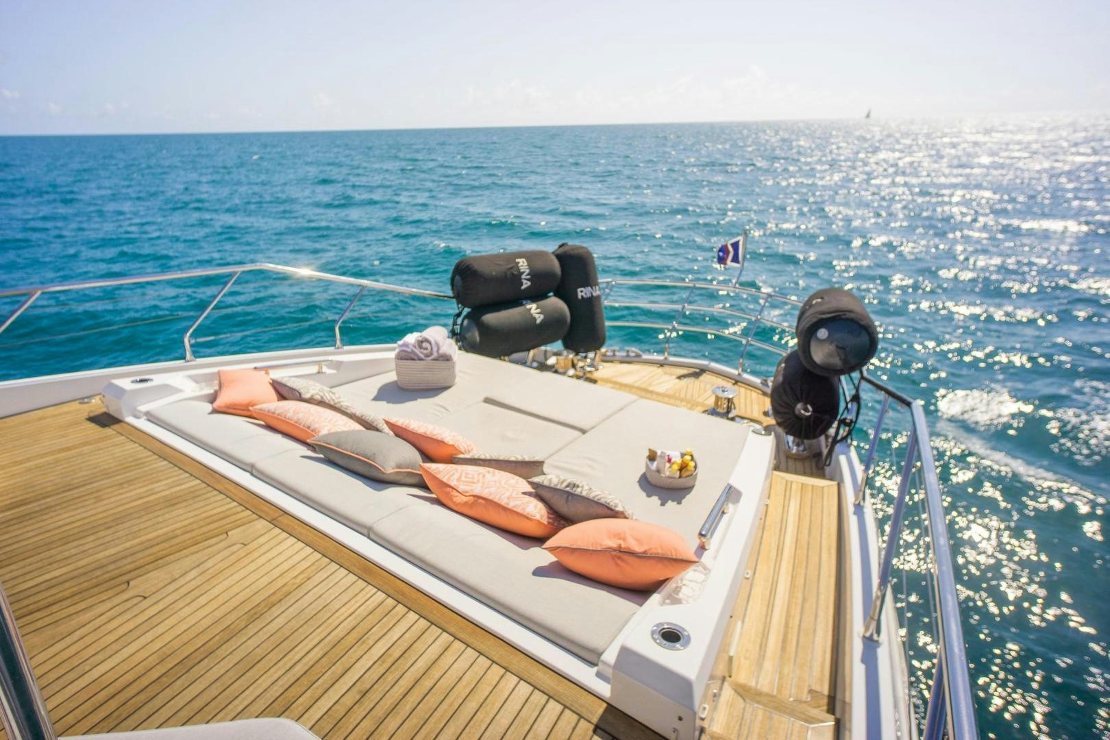 a boat with binoculars aboard RINA Yacht for Sale