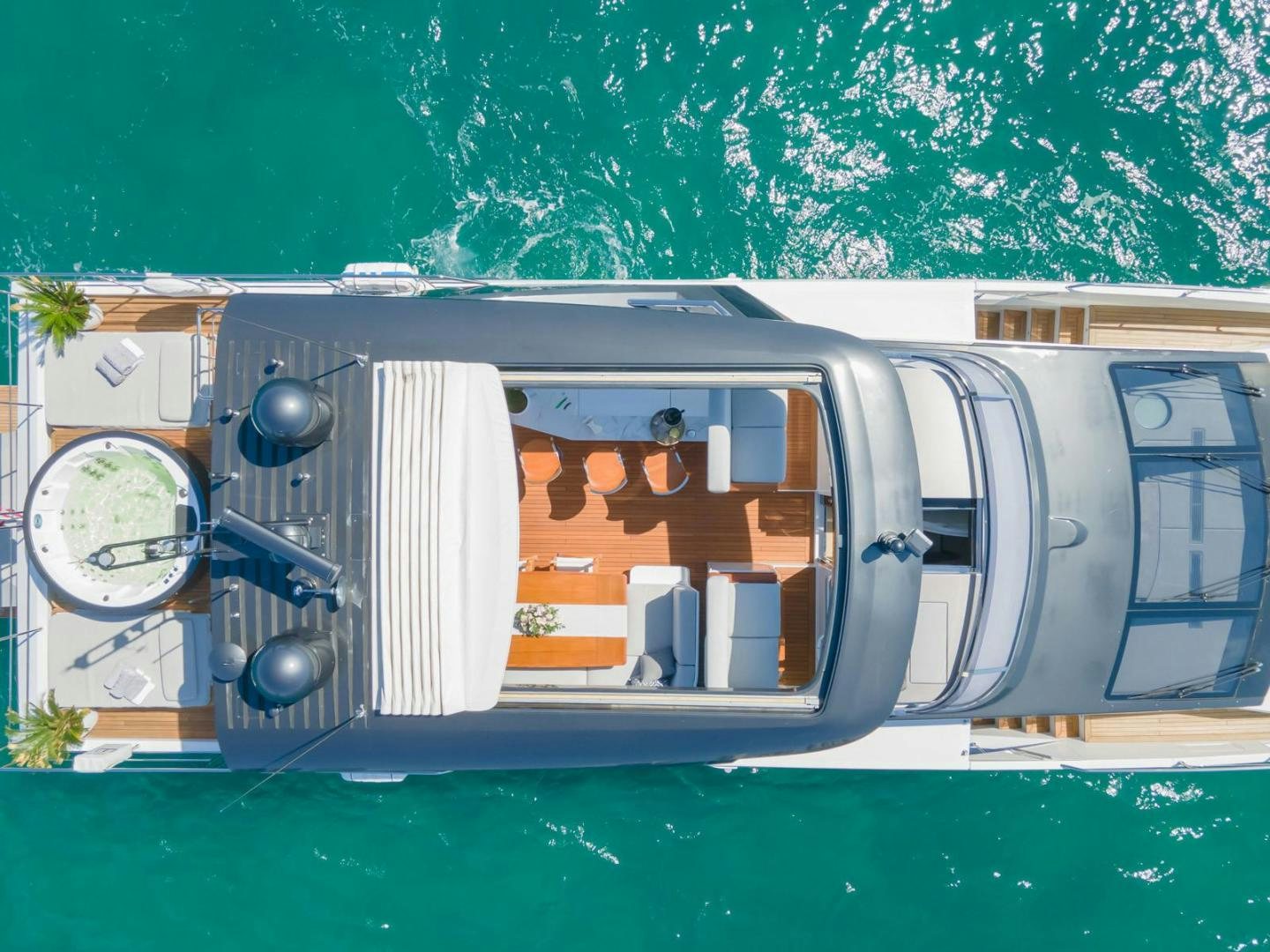 a small wooden house aboard RINA Yacht for Sale