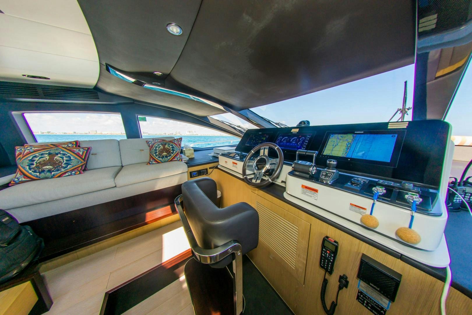 a room with a desk and a computer aboard RINA Yacht for Sale
