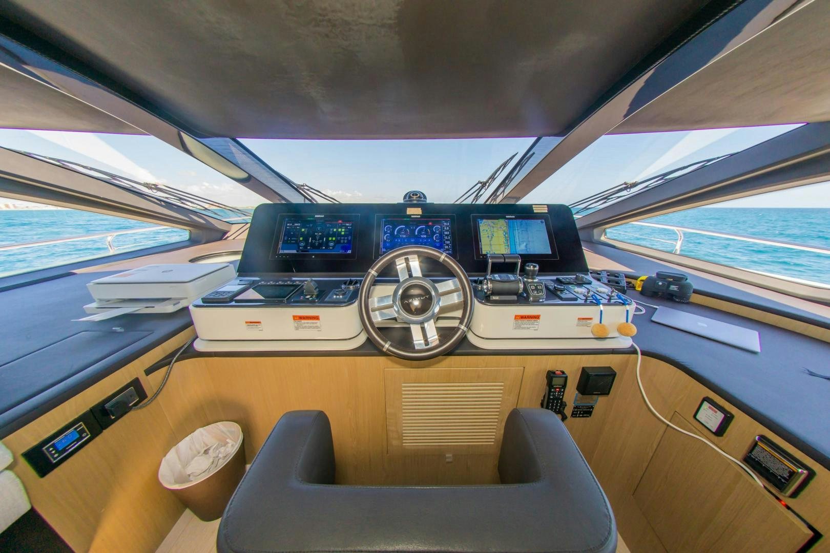 inside of a car aboard RINA Yacht for Sale