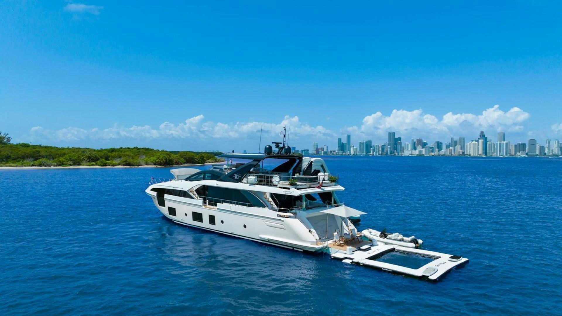 a boat on the water aboard RINA Yacht for Sale
