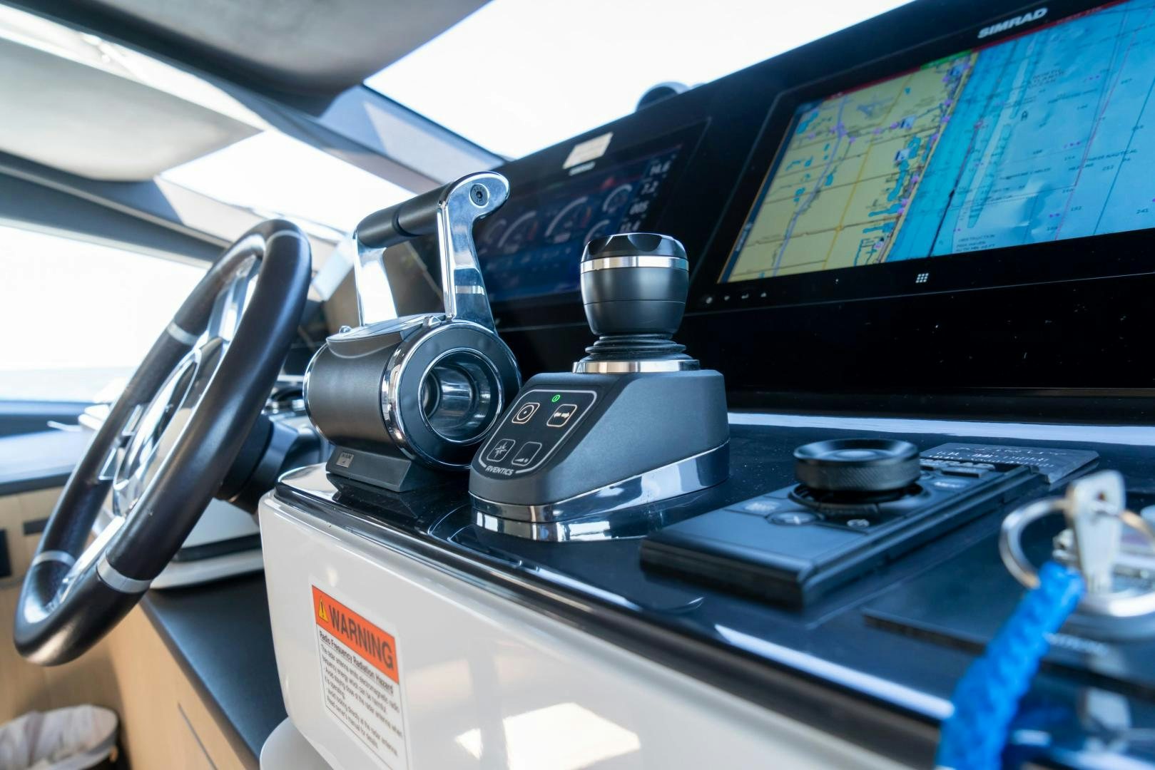 a machine with a screen aboard RINA Yacht for Sale