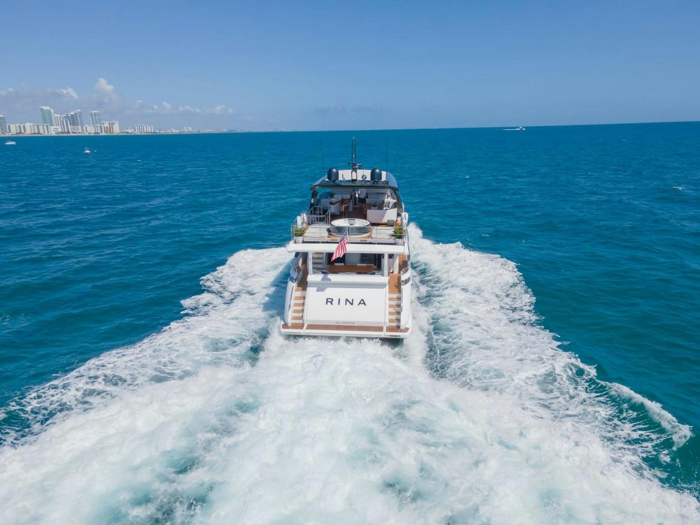 a boat on the water aboard RINA Yacht for Sale