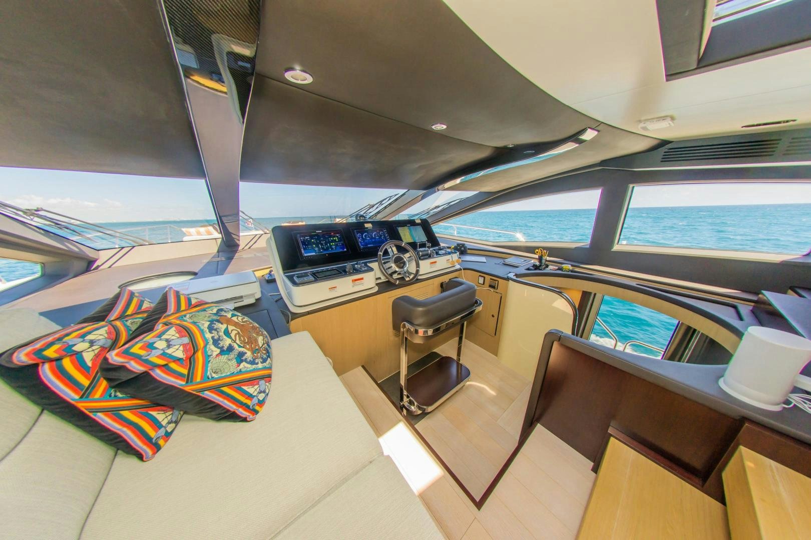 inside of a vehicle aboard RINA Yacht for Sale