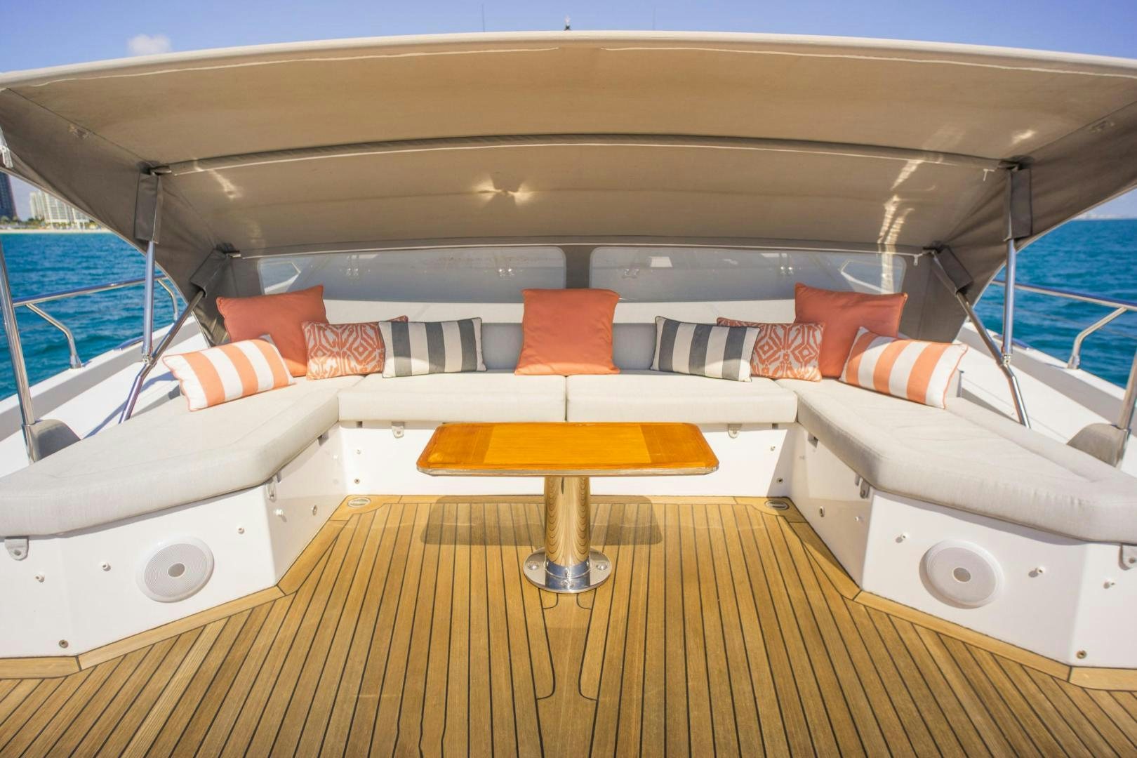 a boat with a deck aboard RINA Yacht for Sale