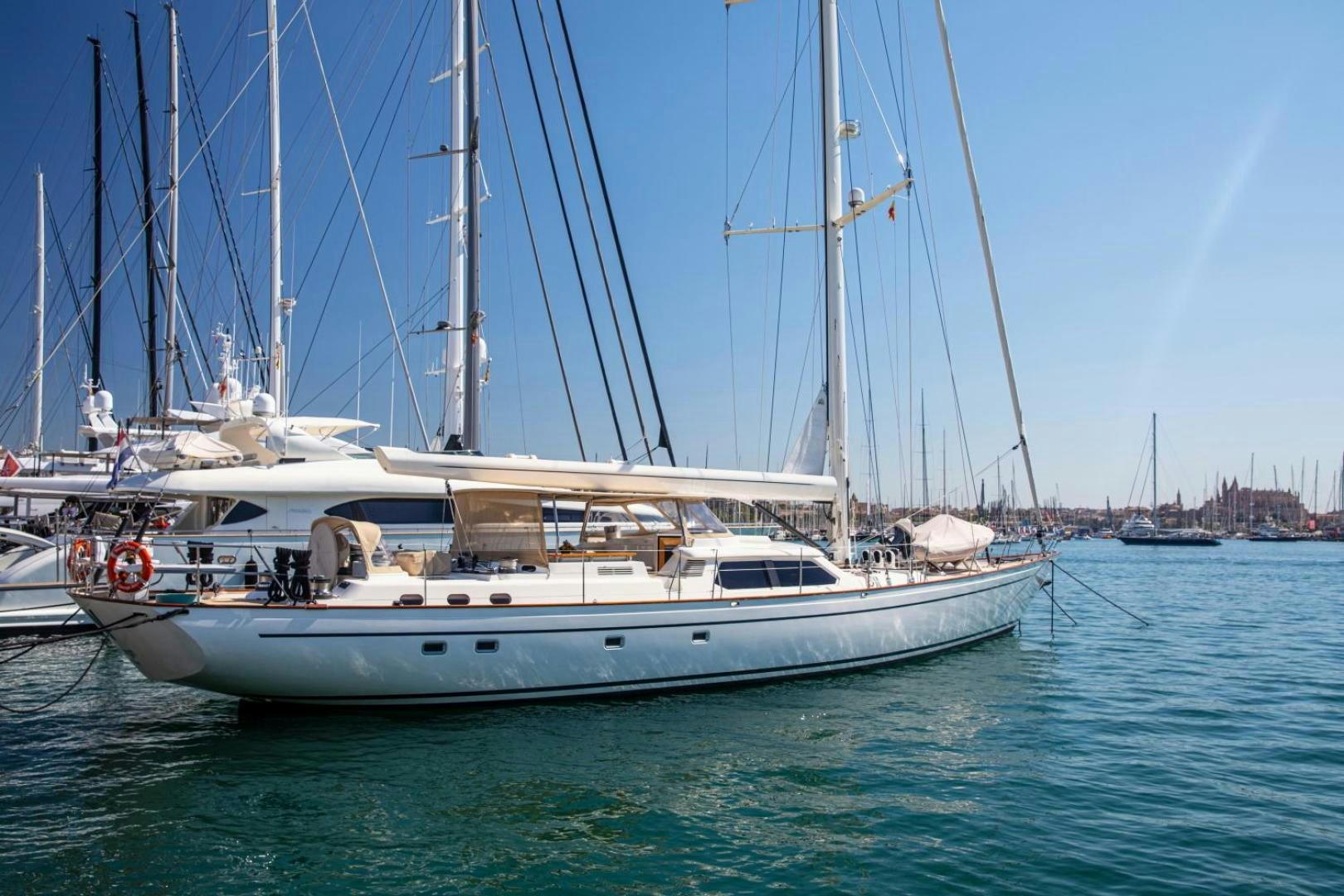 a boat in the water aboard WAVELENGTH Yacht for Sale