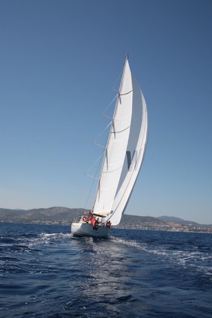 a sailboat on the water aboard WAVELENGTH Yacht for Sale