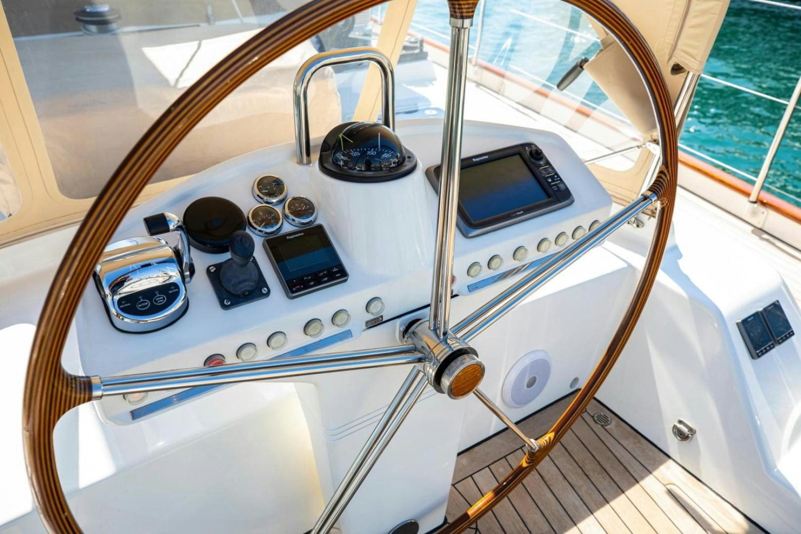 the inside of a boat aboard WAVELENGTH Yacht for Sale