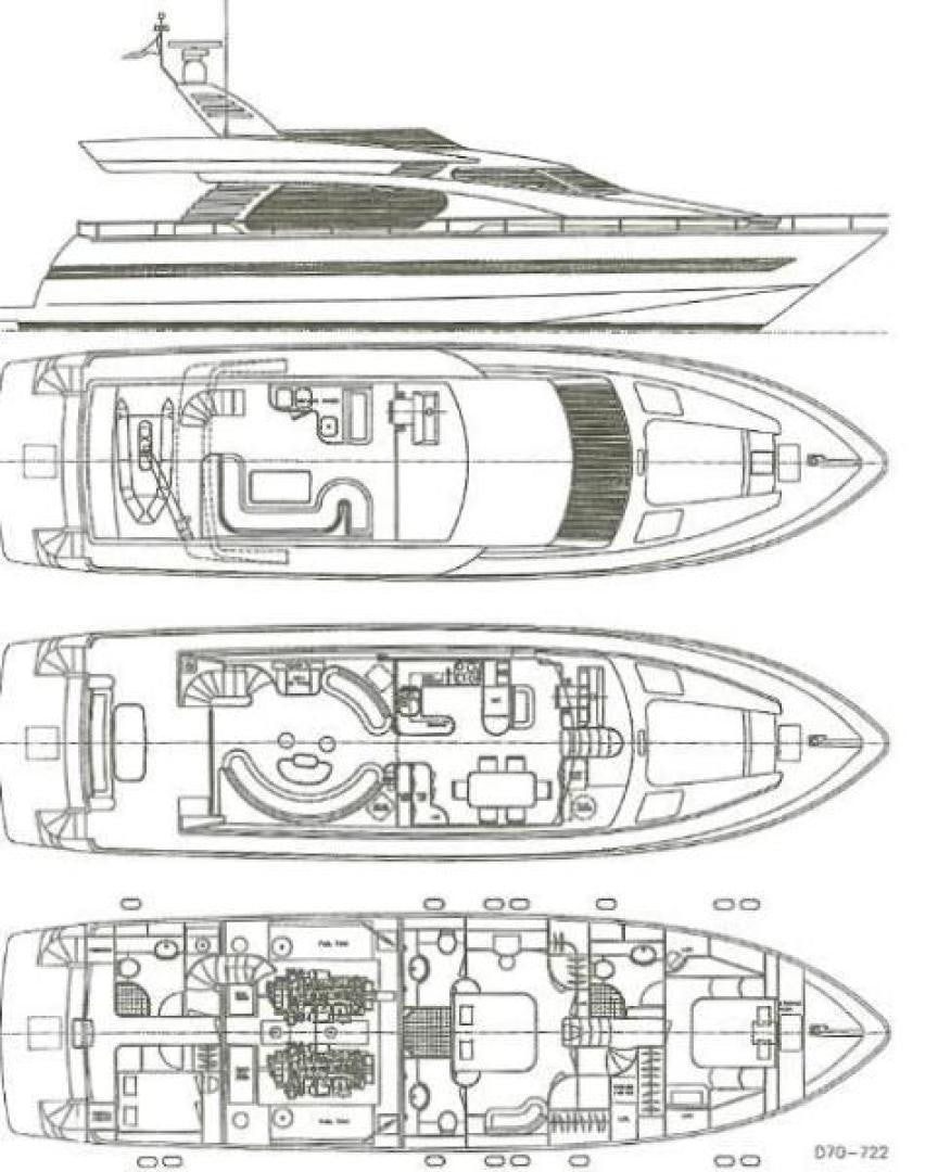 diagram, engineering drawing aboard BALOZI Yacht for Sale