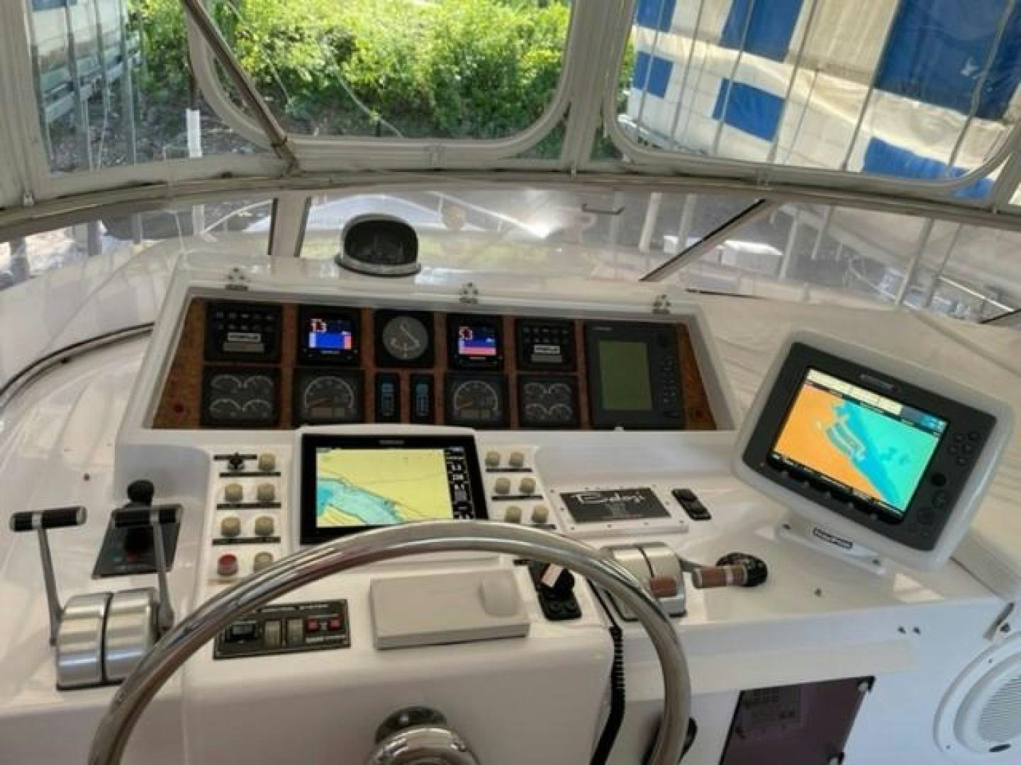 a control panel in a control room aboard BALOZI Yacht for Sale