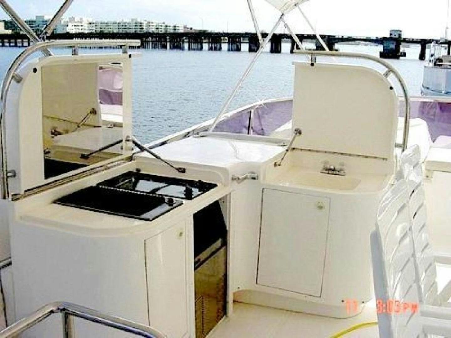a boat with a white door aboard BALOZI Yacht for Sale