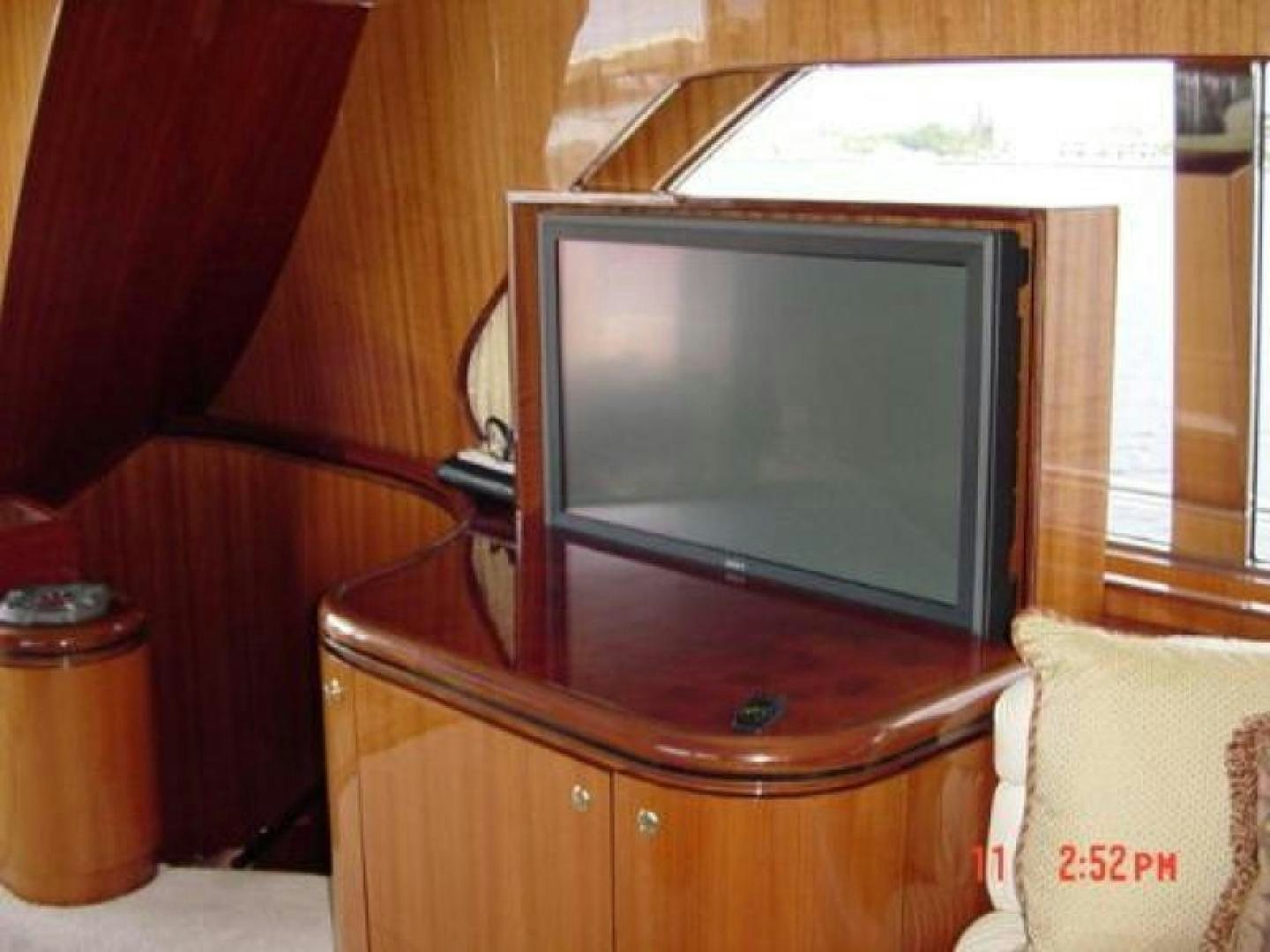 a television on a stand aboard BALOZI Yacht for Sale