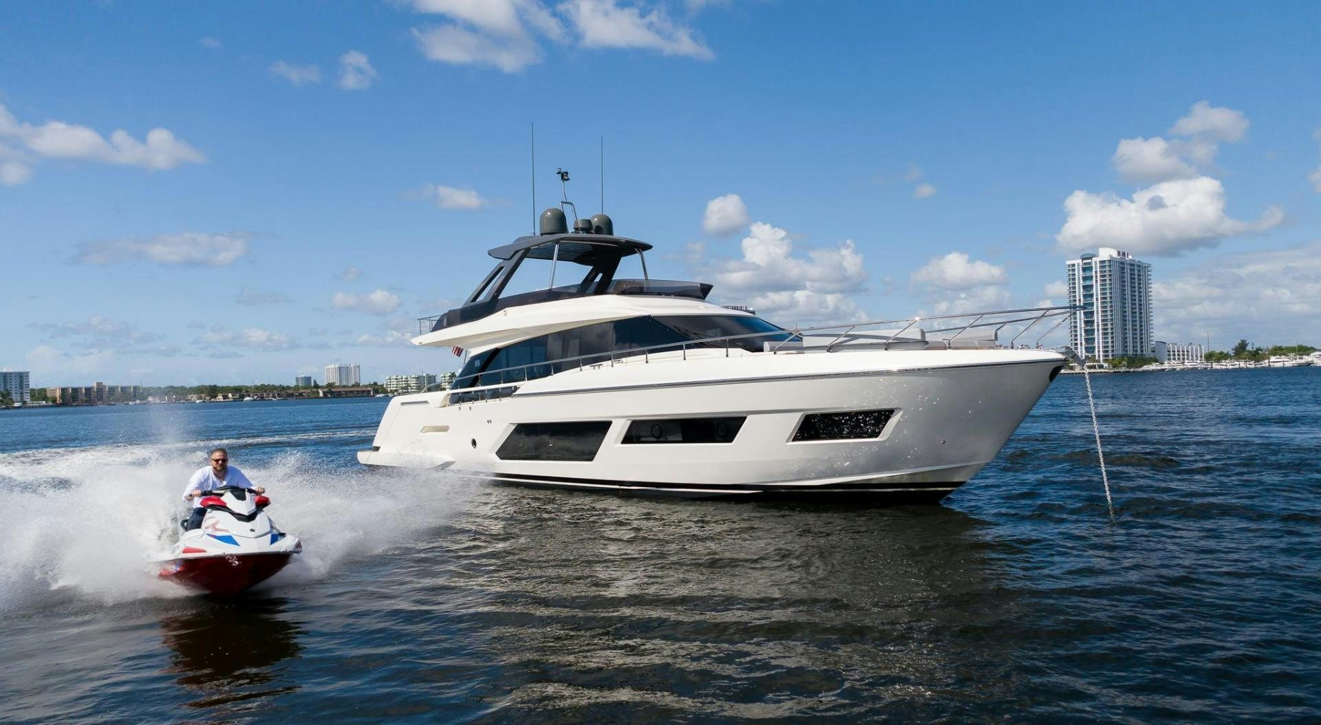 a boat on the water aboard LEGEND Yacht for Sale