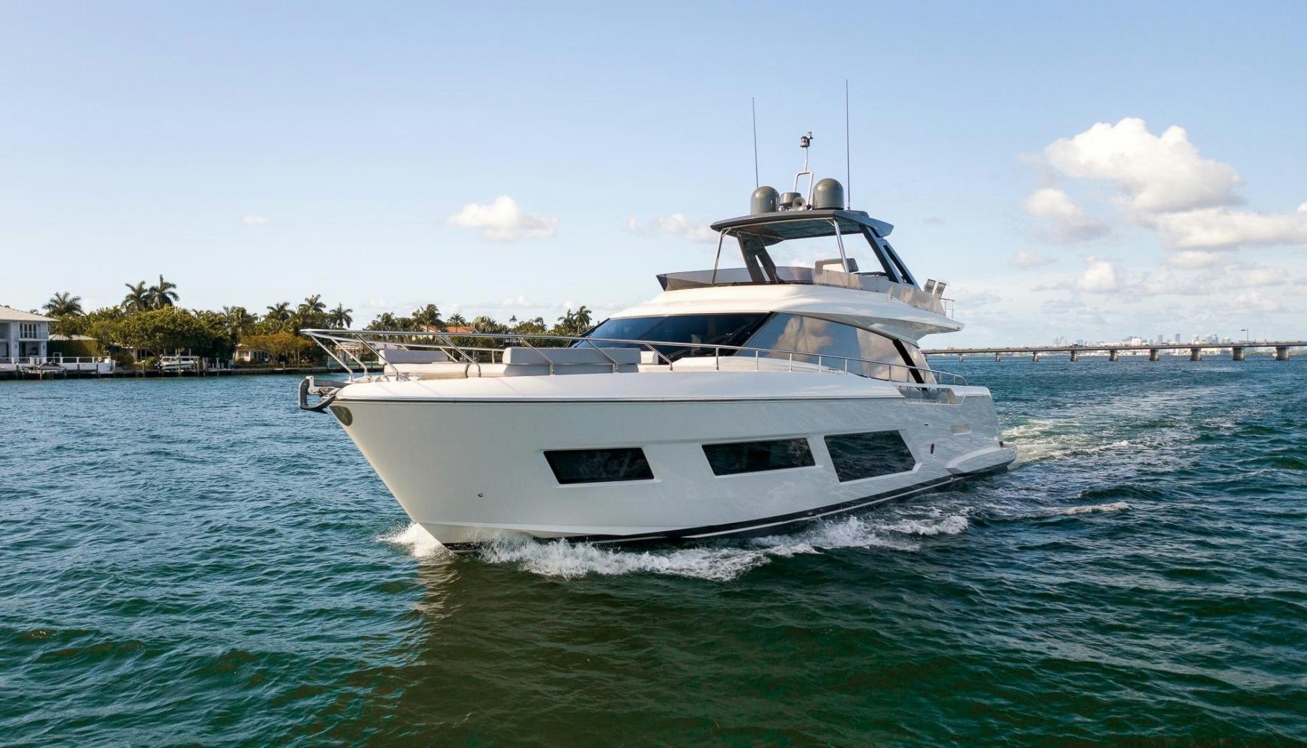 a white boat in the water aboard LEGEND Yacht for Sale