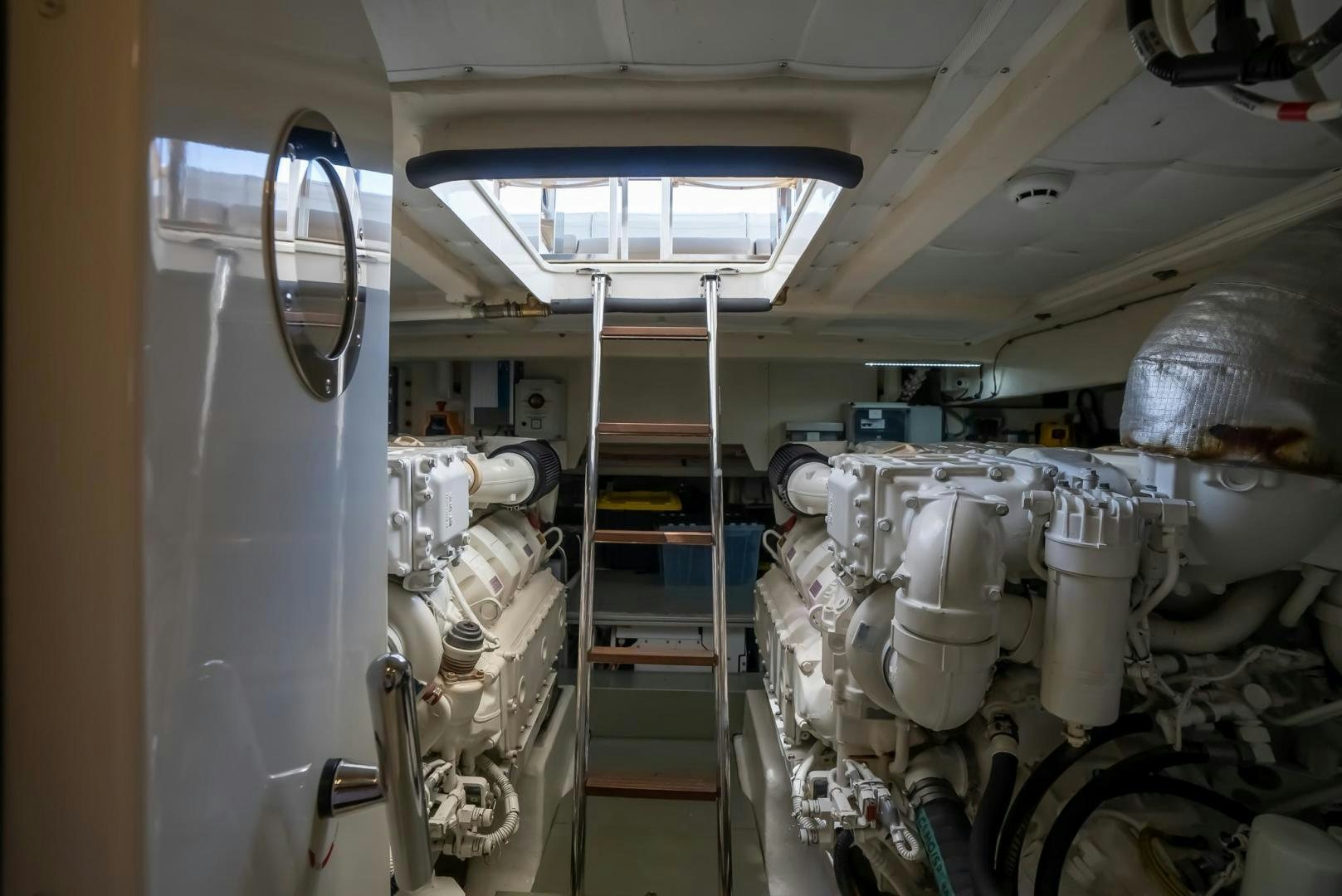 a room with machinery aboard LEGEND Yacht for Sale