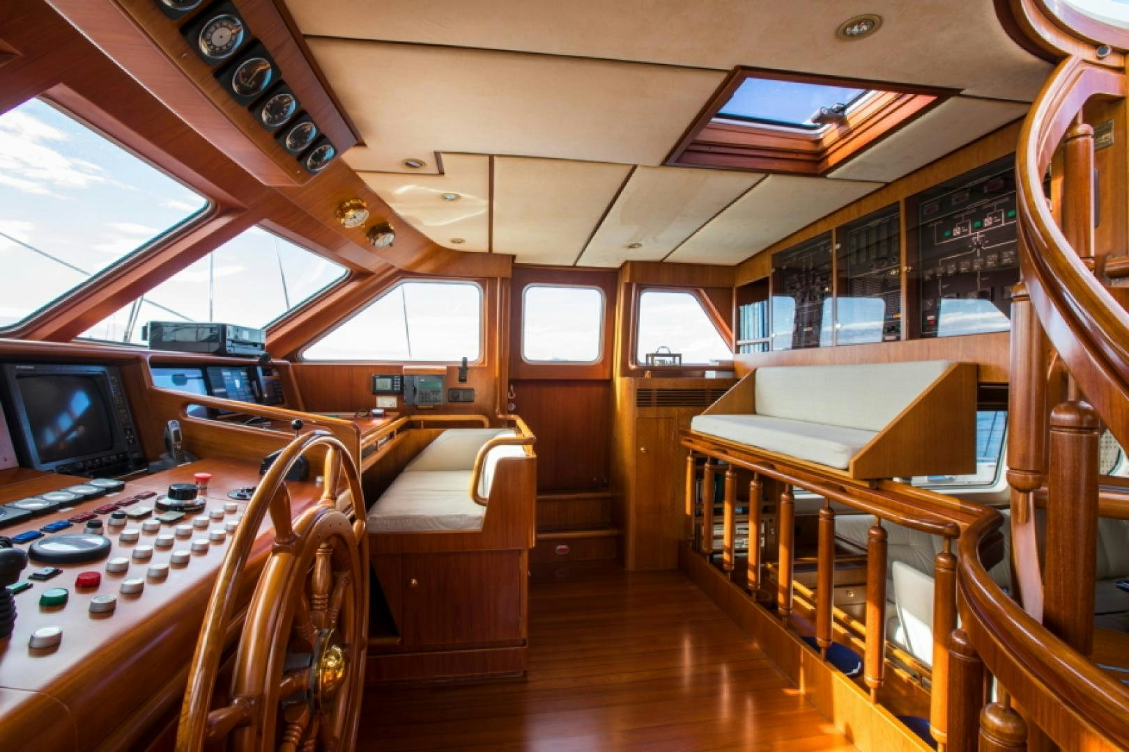 inside of a train aboard FIDELITAS Yacht for Sale