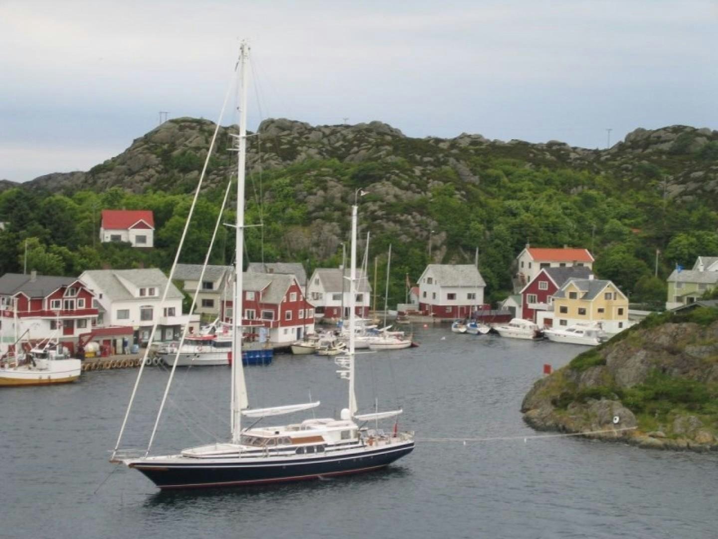a boat in the water aboard FIDELITAS Yacht for Sale