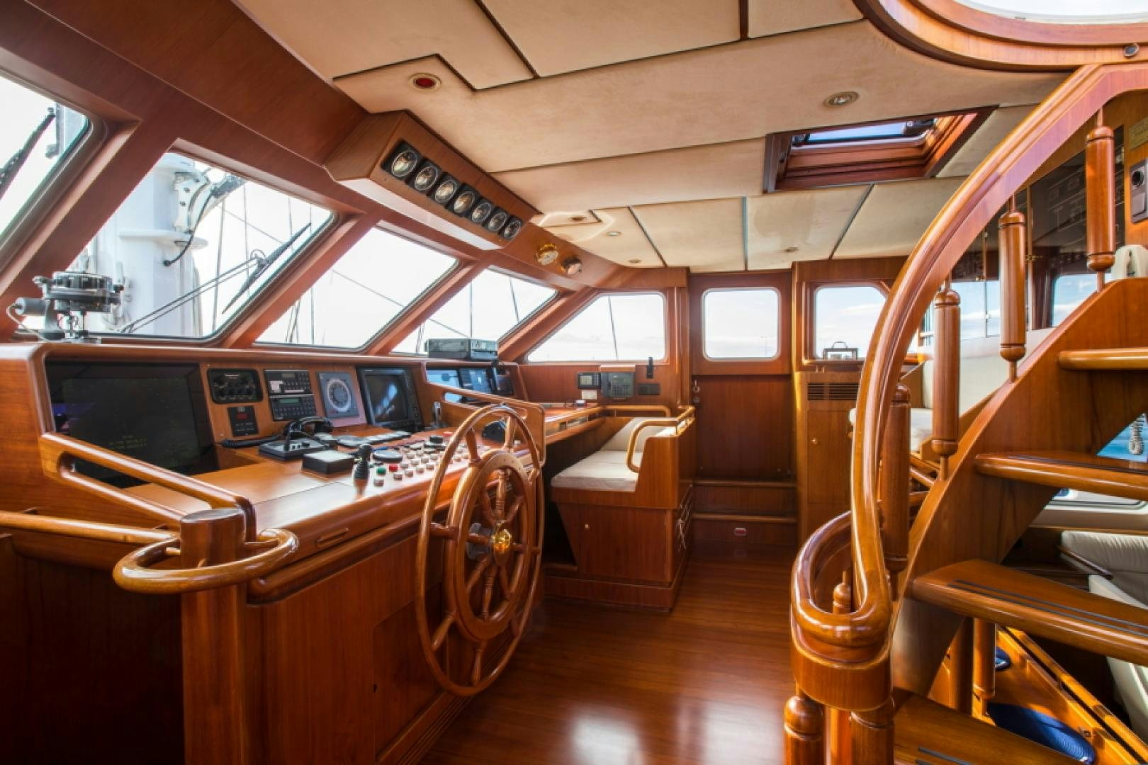 inside of a train aboard FIDELITAS Yacht for Sale
