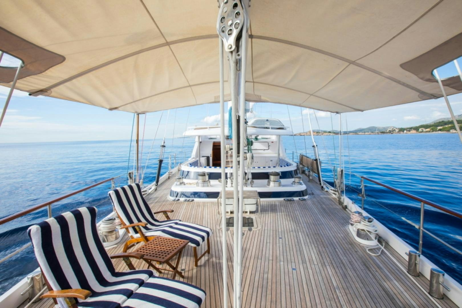a boat on the water aboard FIDELITAS Yacht for Sale