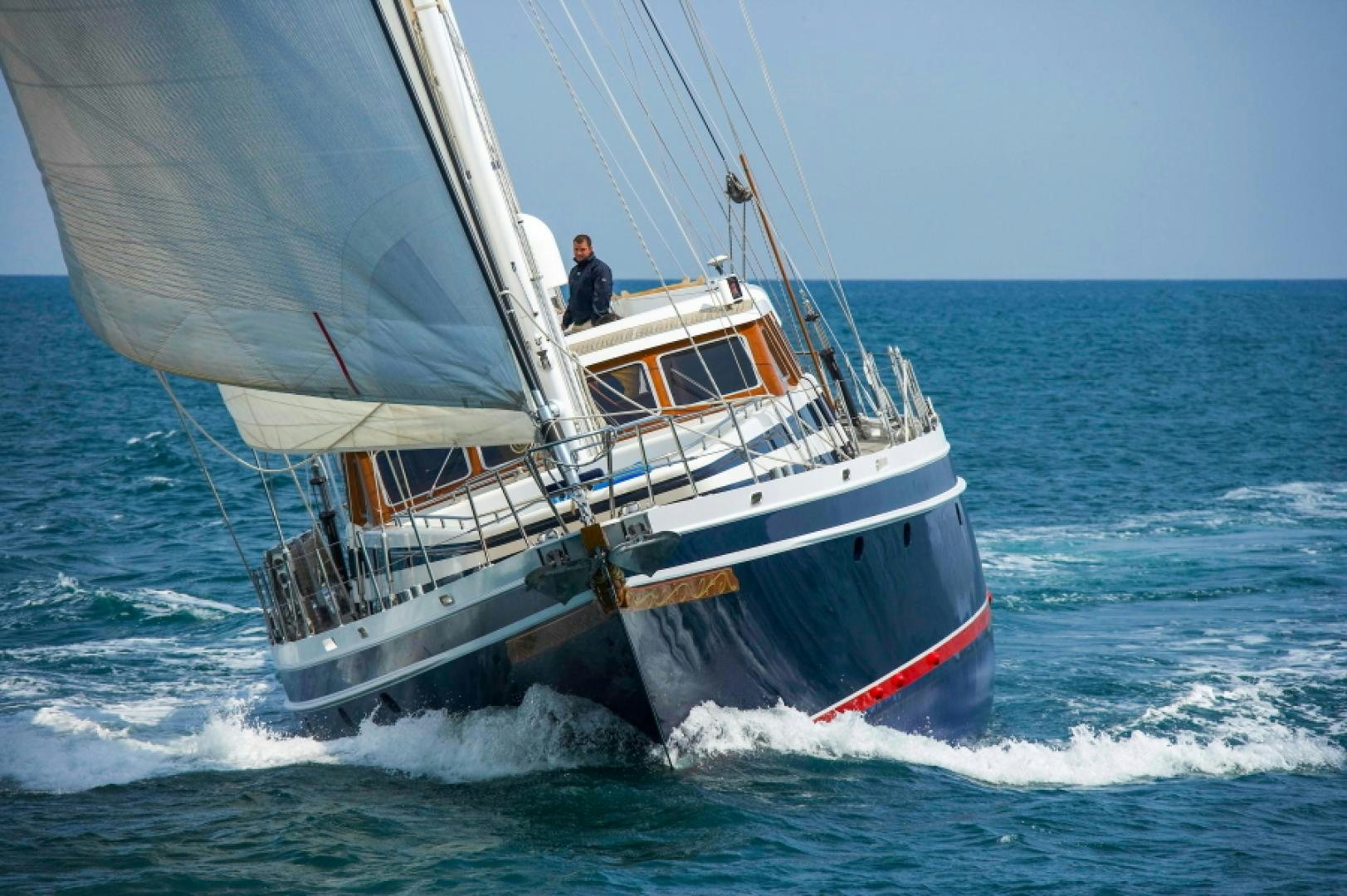 a boat on the water aboard FIDELITAS Yacht for Sale