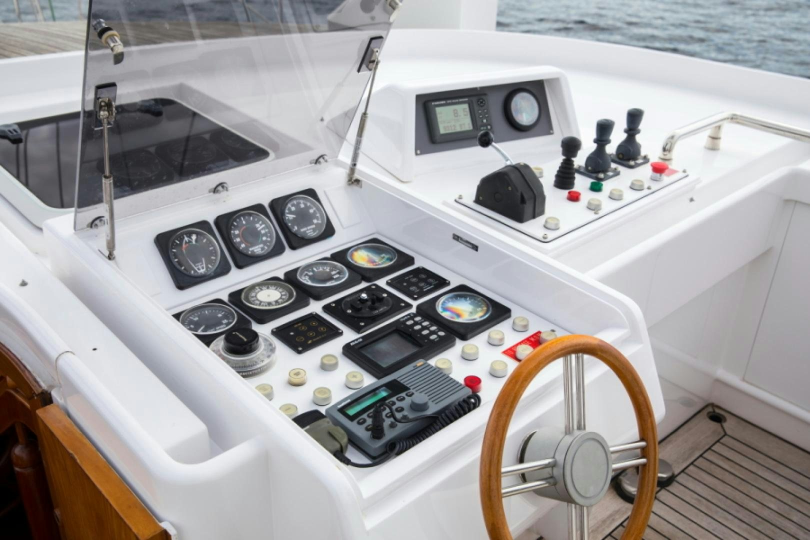 a white machine with knobs aboard FIDELITAS Yacht for Sale