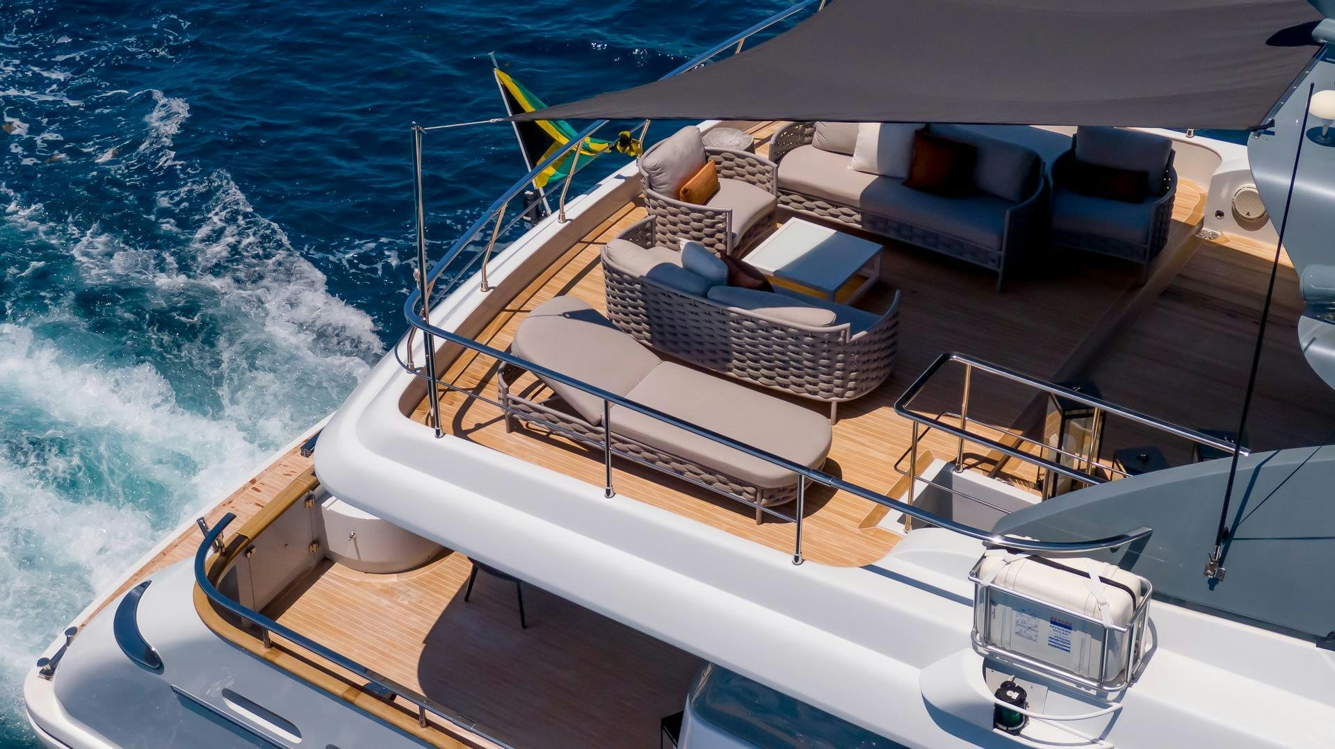 a boat on the water aboard BAD ROMANCE IV Yacht for Sale