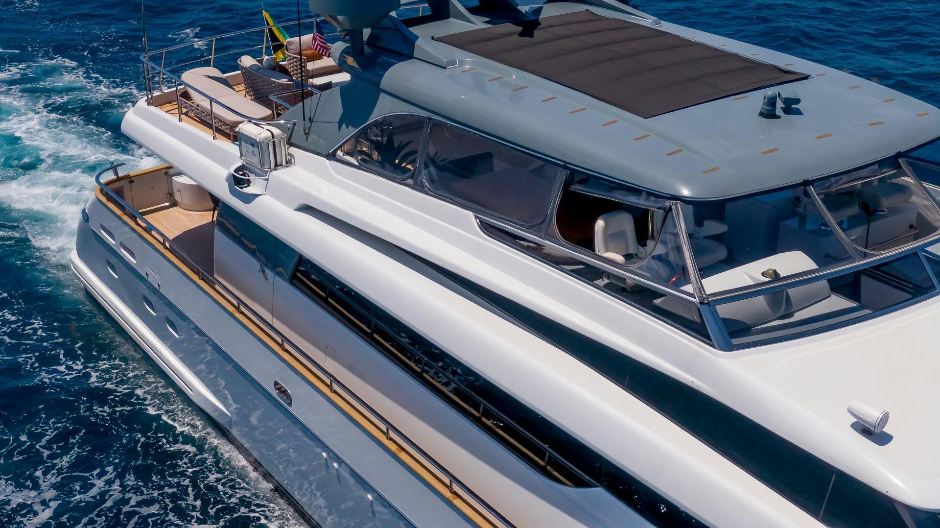 a boat on the water aboard BAD ROMANCE IV Yacht for Sale