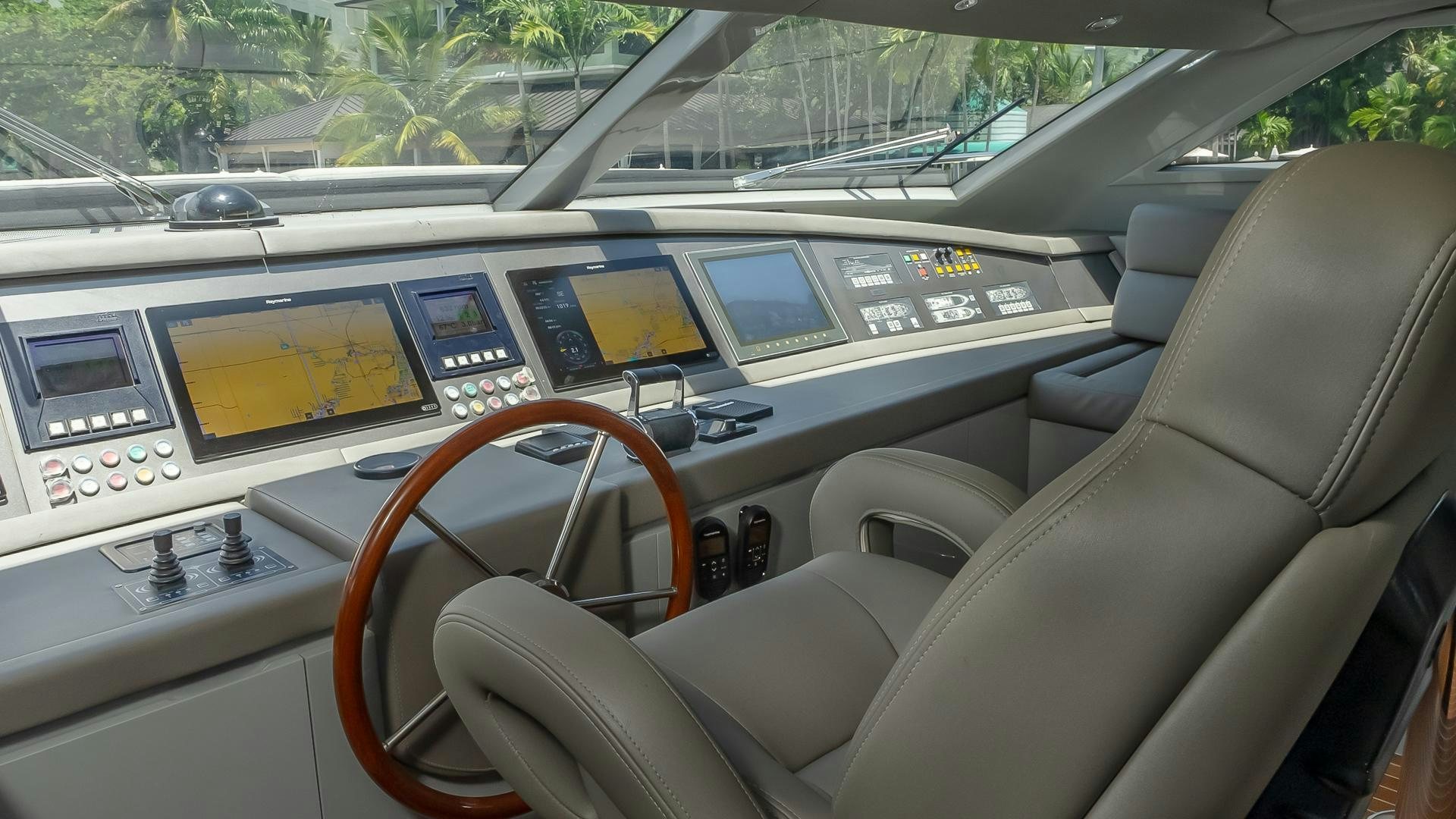 inside of a car aboard BAD ROMANCE IV Yacht for Sale