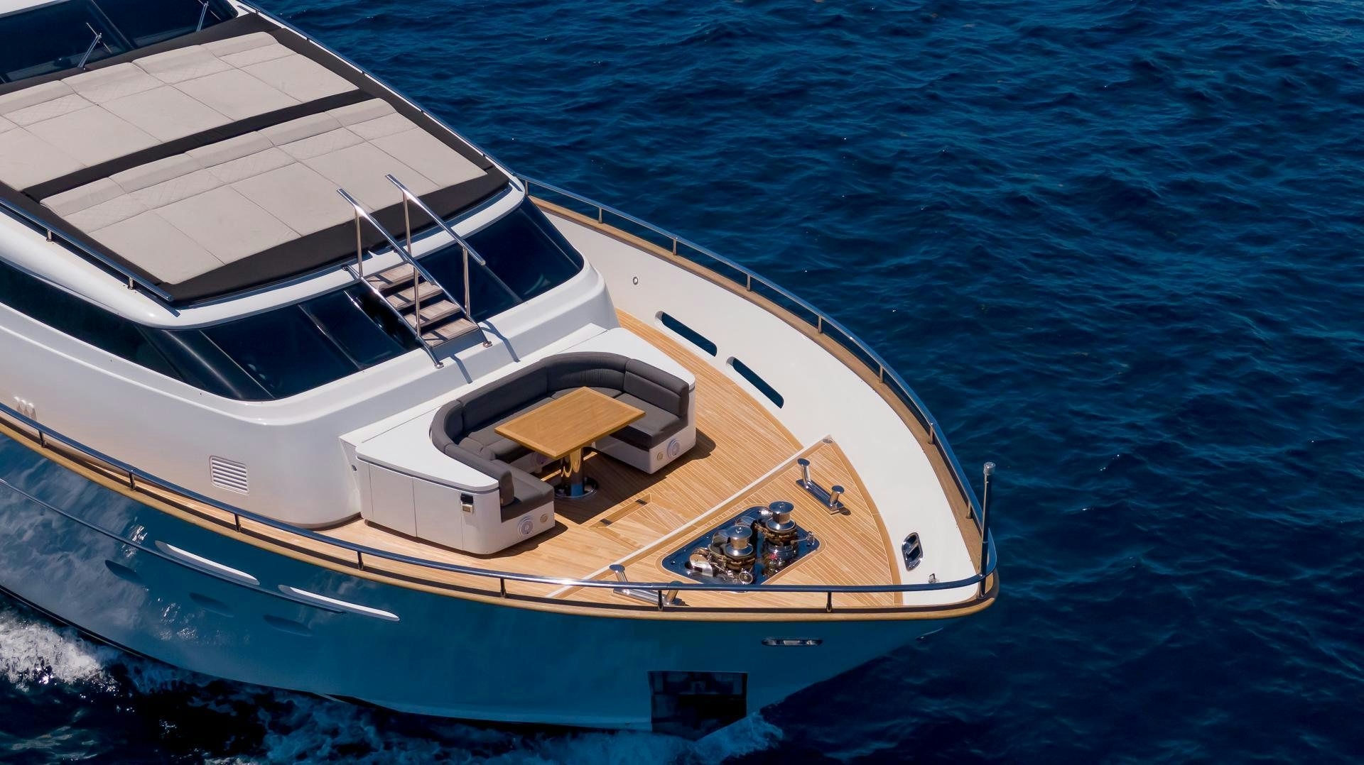 a boat on the water aboard BAD ROMANCE IV Yacht for Sale