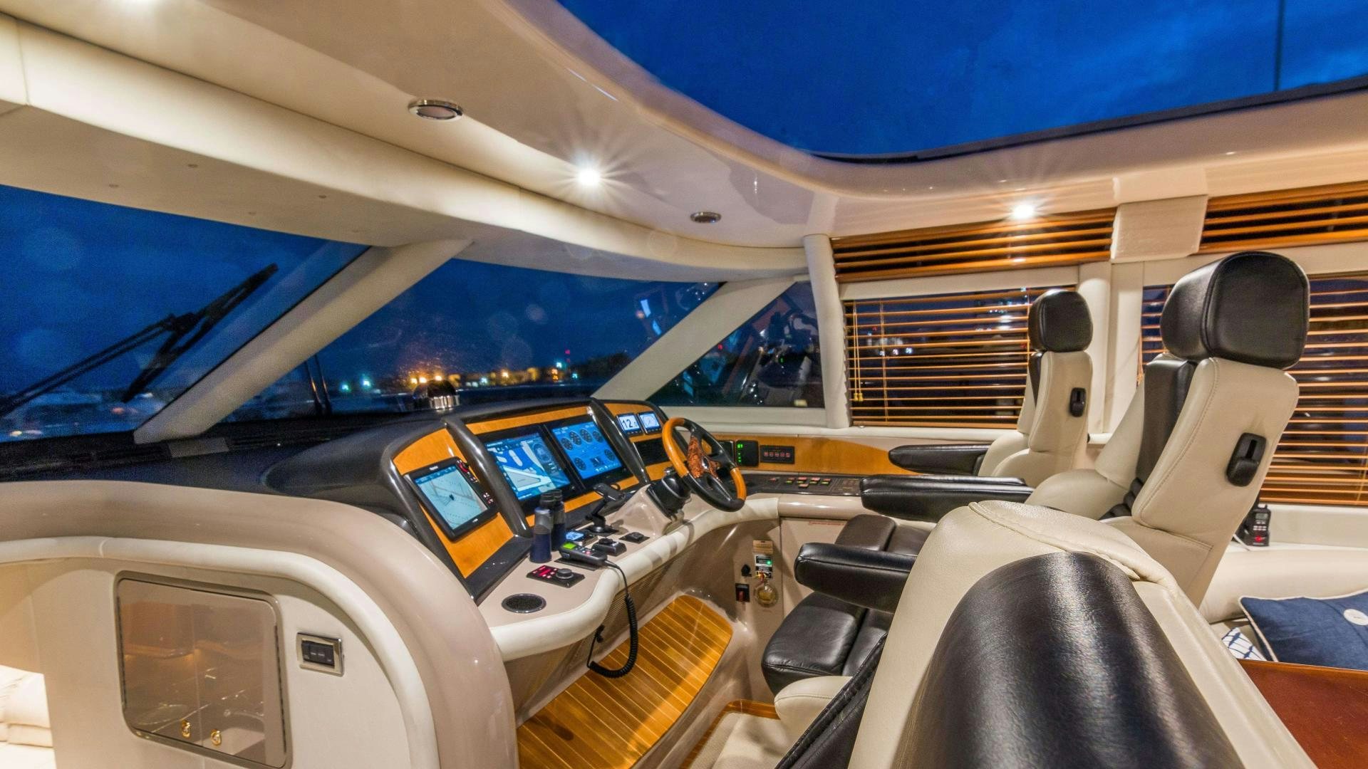 inside of a plane aboard XANADU Yacht for Sale