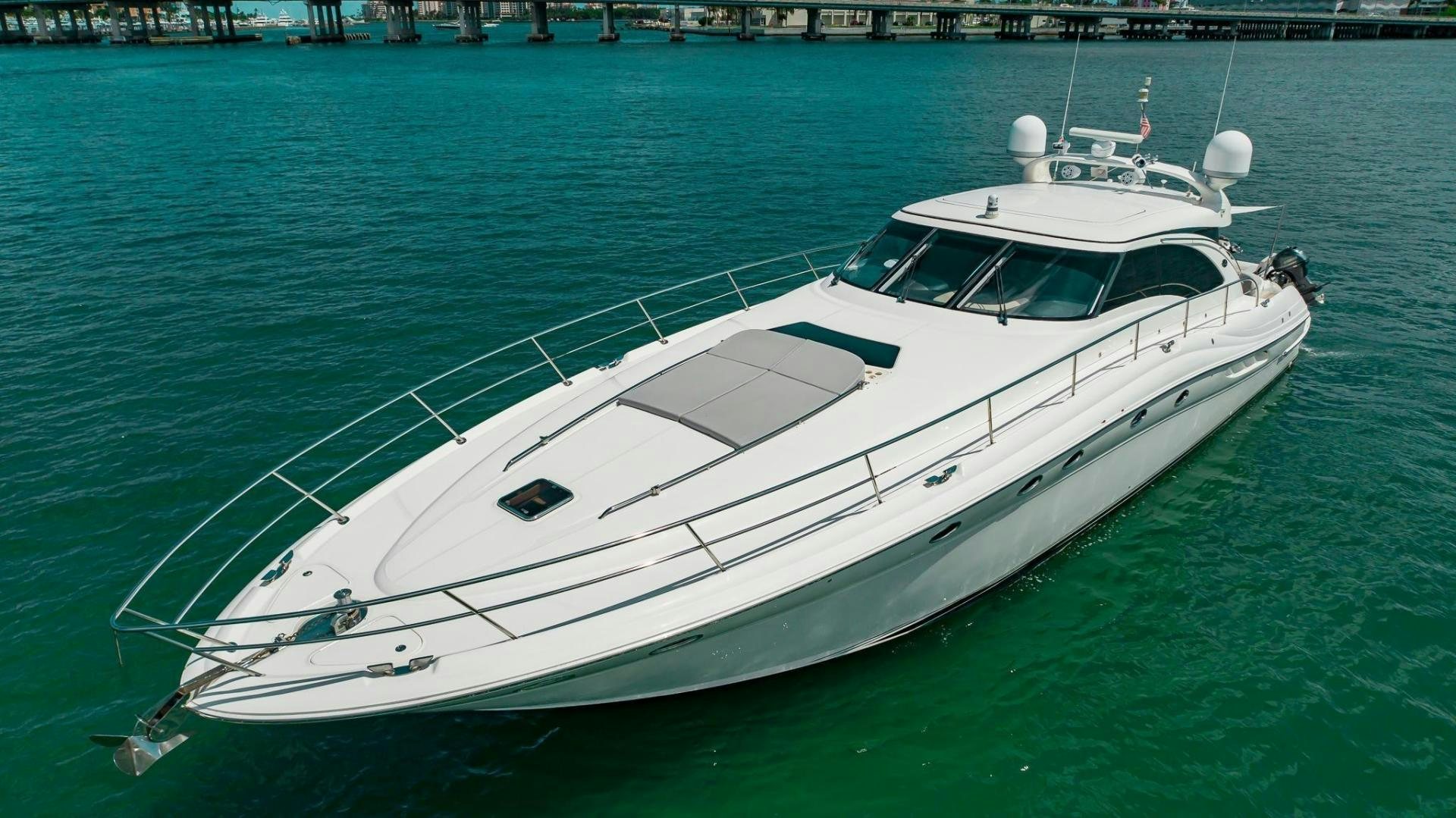 a white boat on the water aboard XANADU Yacht for Sale