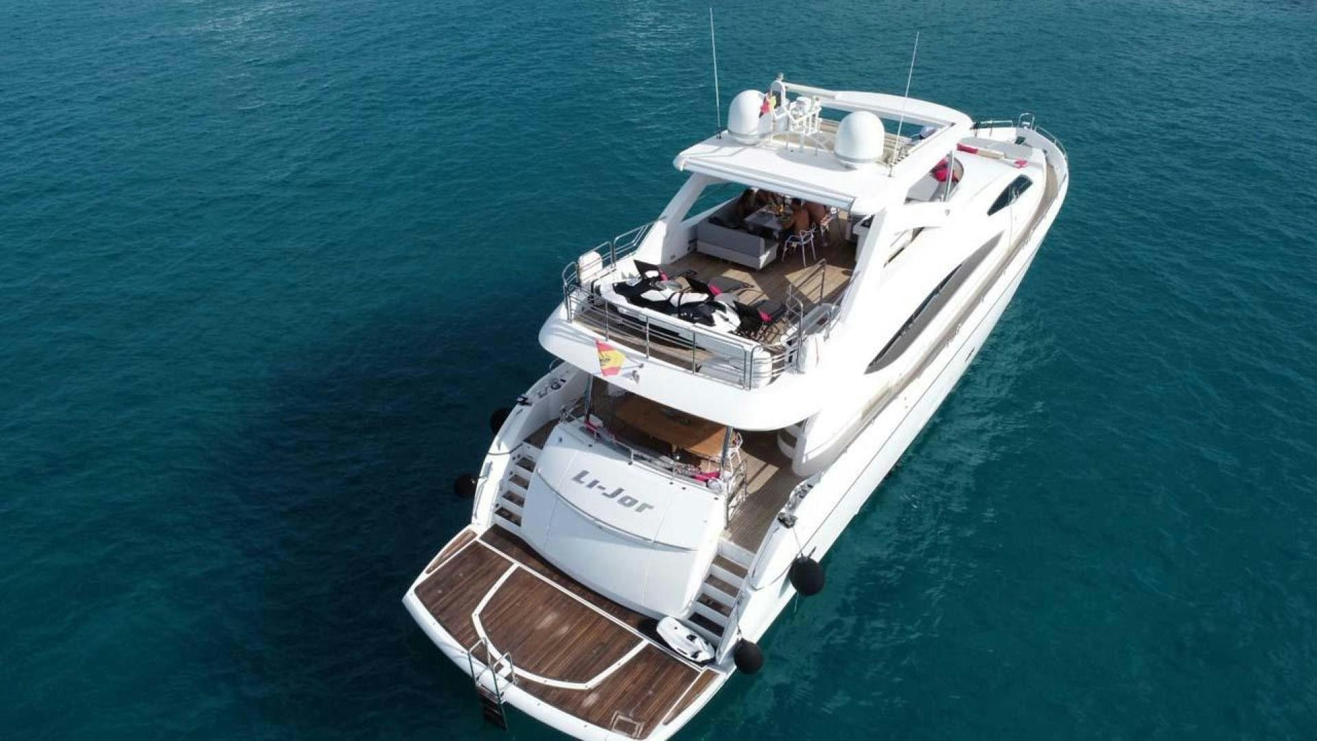 a boat in the water aboard LI-JOR Yacht for Sale
