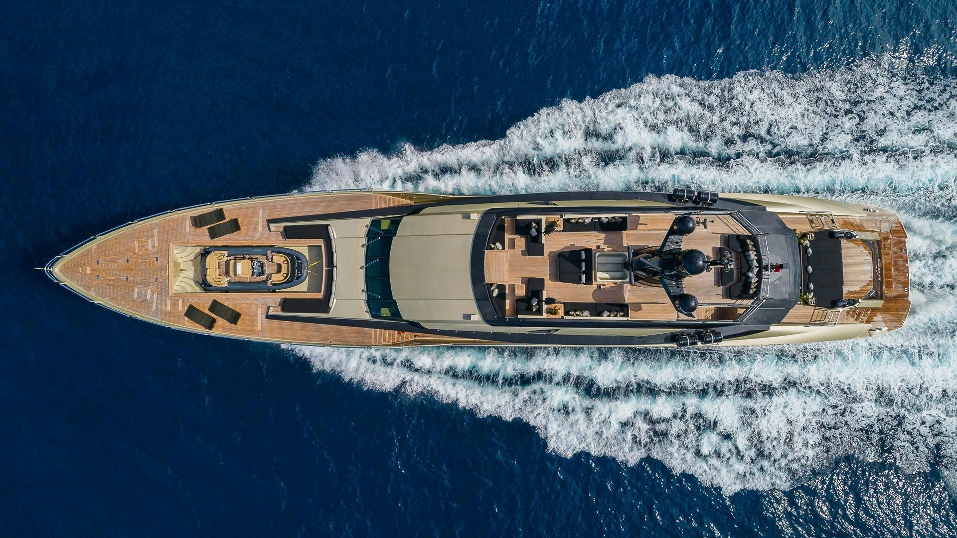 a space ship in space aboard DB9 Yacht for Sale