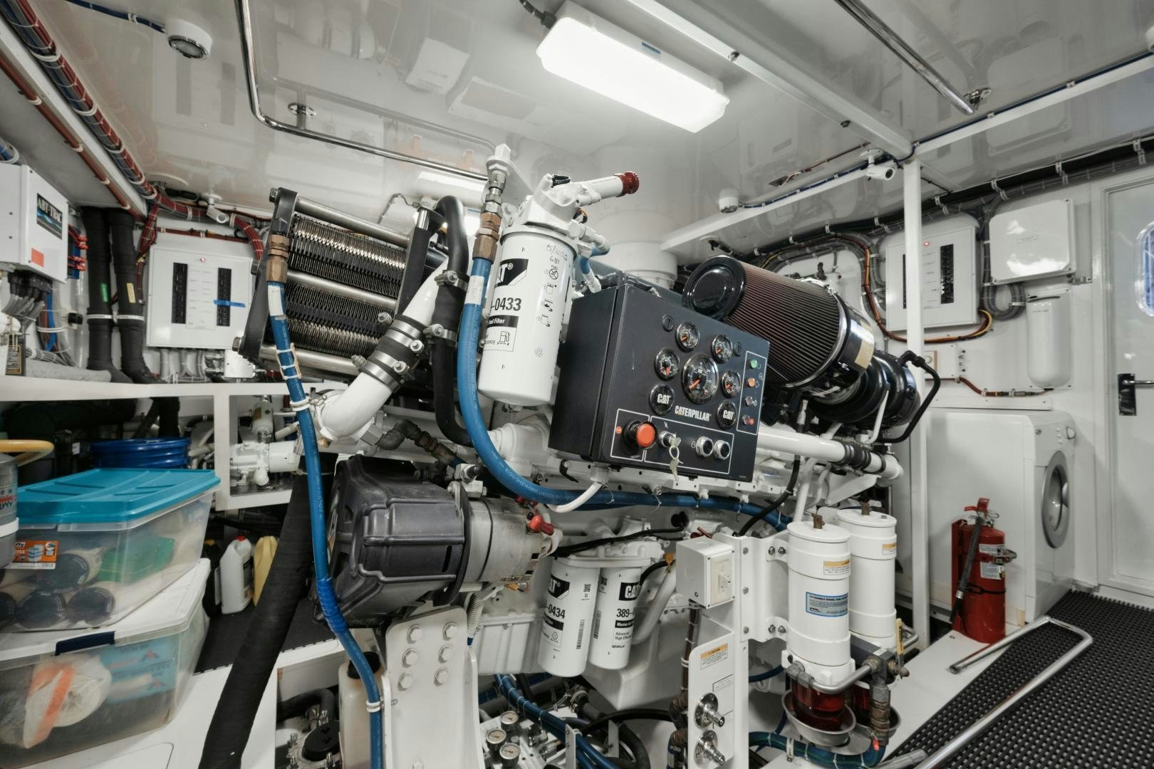 a machine with many wires aboard EMMY Yacht for Sale