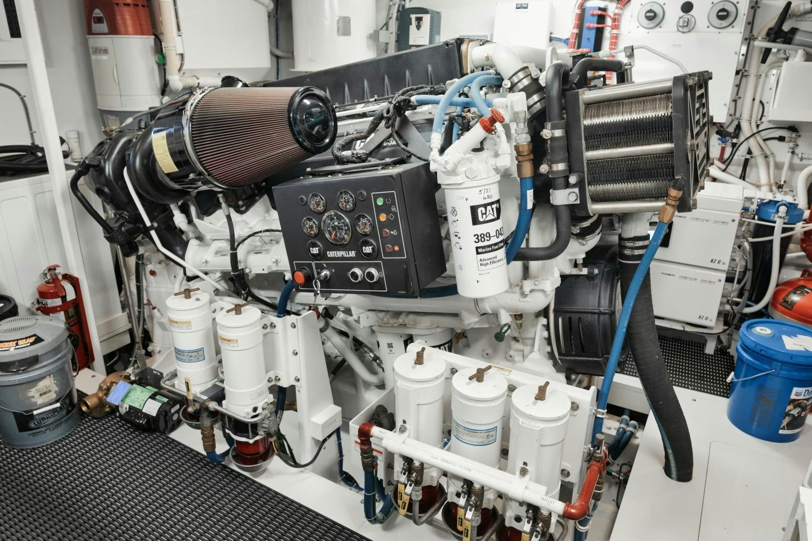 a machine with many tubes and tubes aboard EMMY Yacht for Sale
