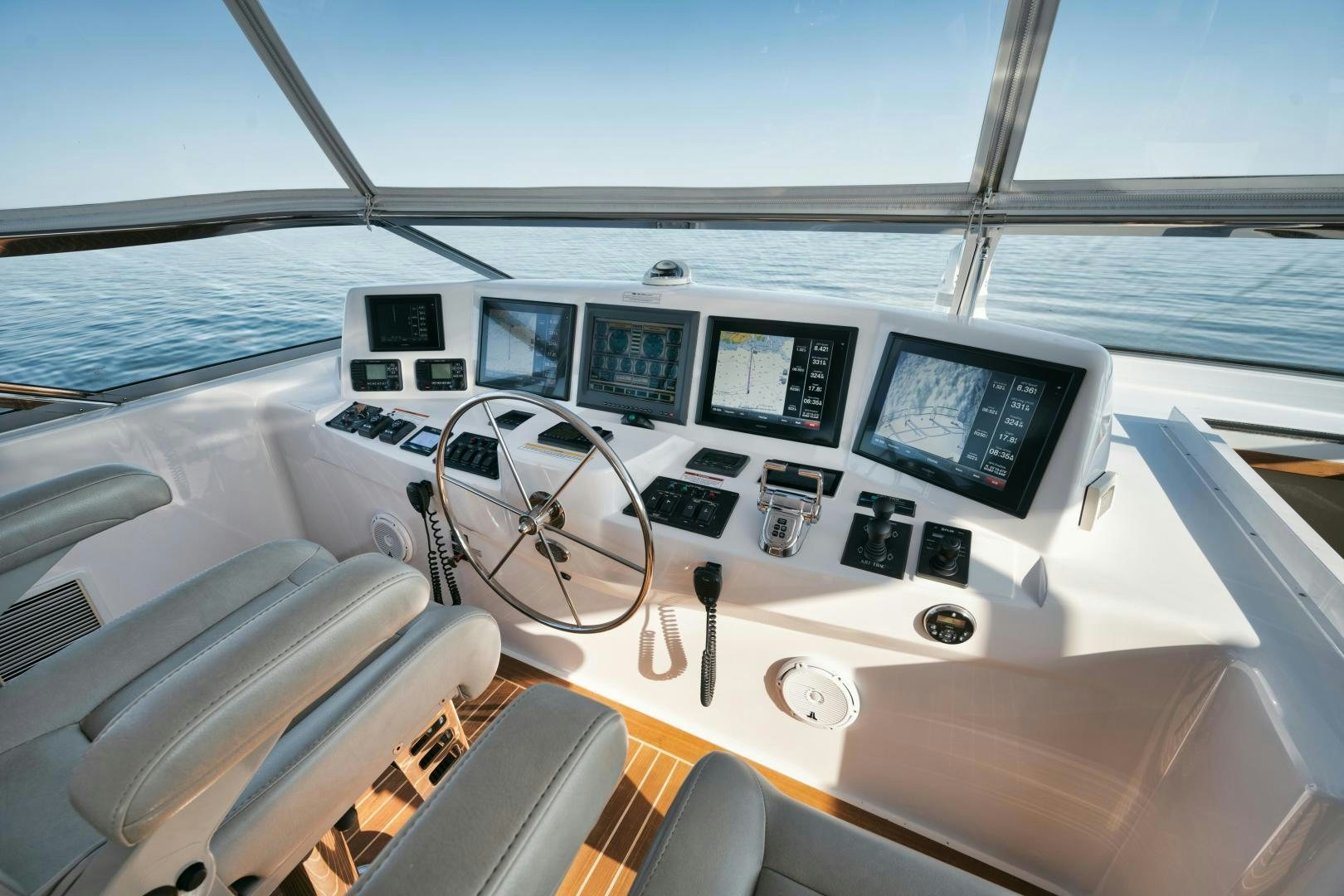 the inside of a boat aboard EMMY Yacht for Sale