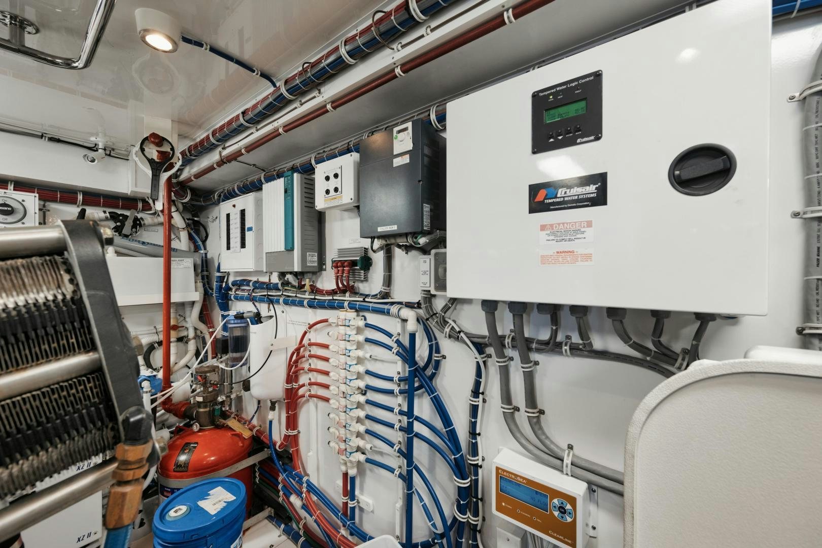 a close-up of a machine aboard EMMY Yacht for Sale
