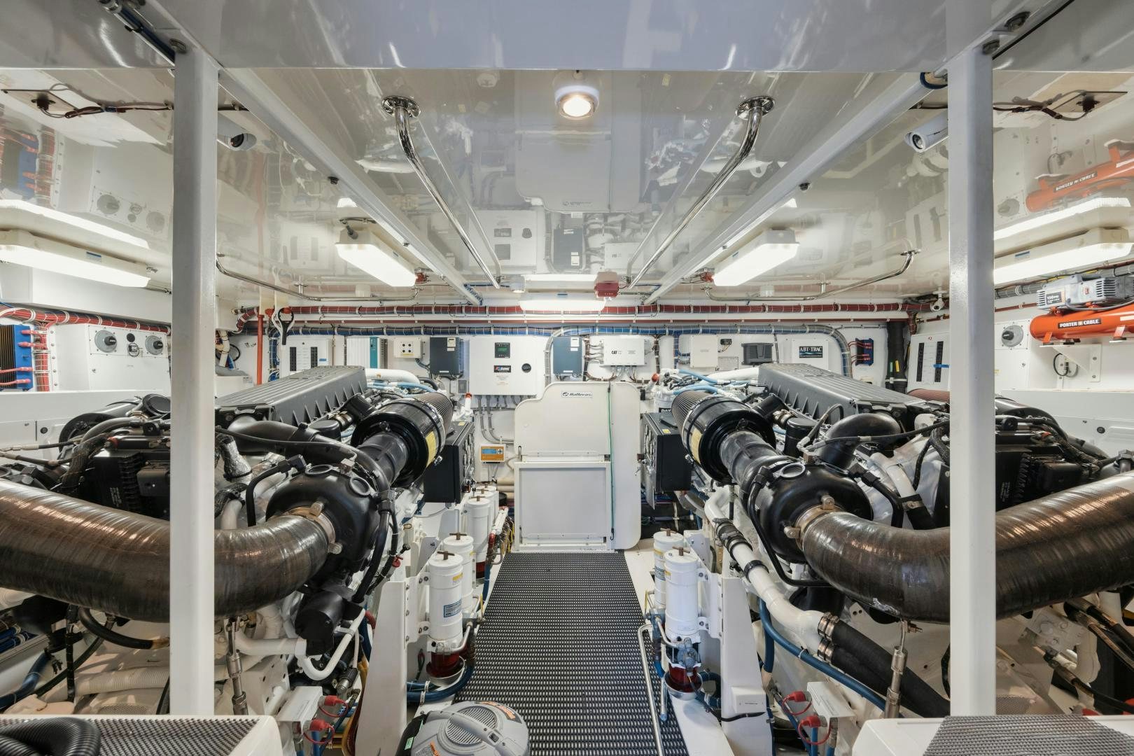a large machine inside a factory aboard EMMY Yacht for Sale