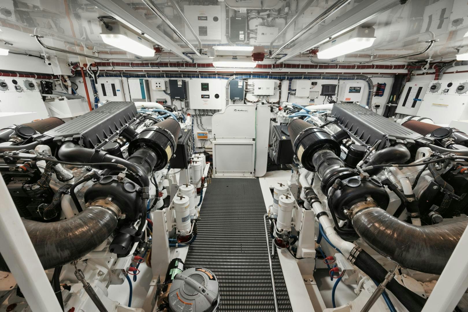 a large room with machinery aboard EMMY Yacht for Sale